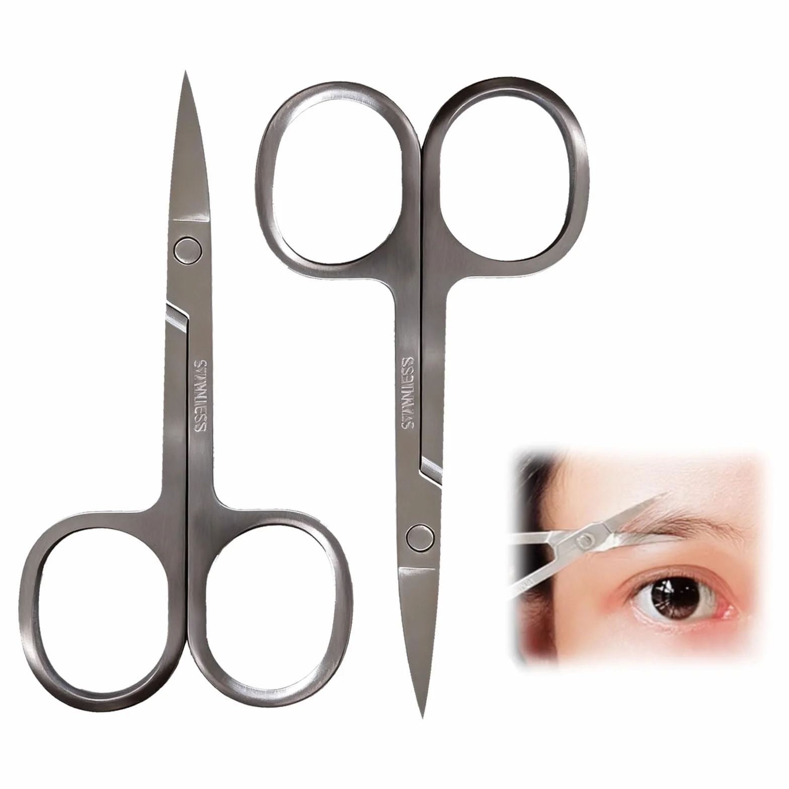 Ciseaux Ongles en Acier Inoxydable Lame Incurvée 8.7cm