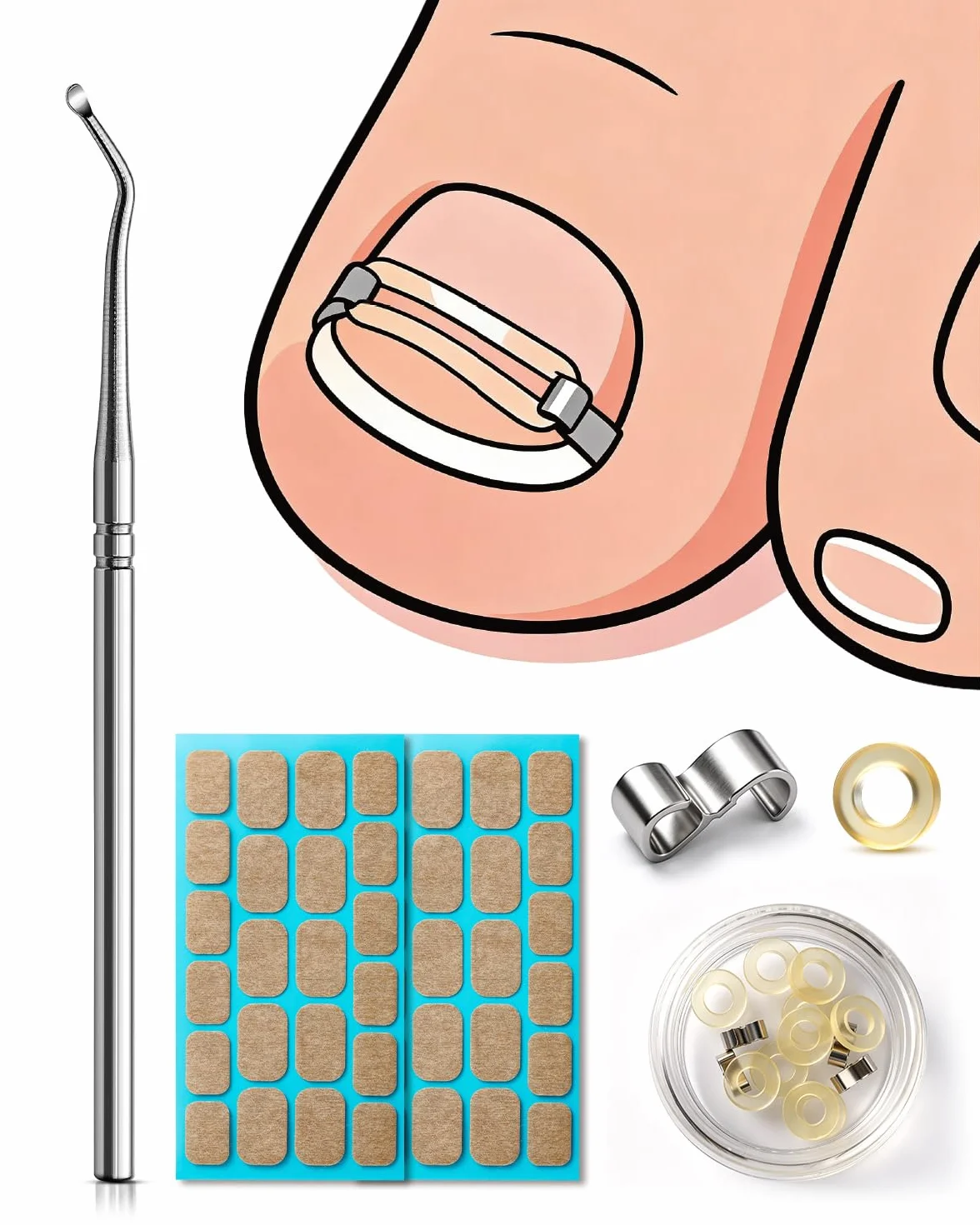 BEZOX Correcteur d'ongles incarnés application facile maison
