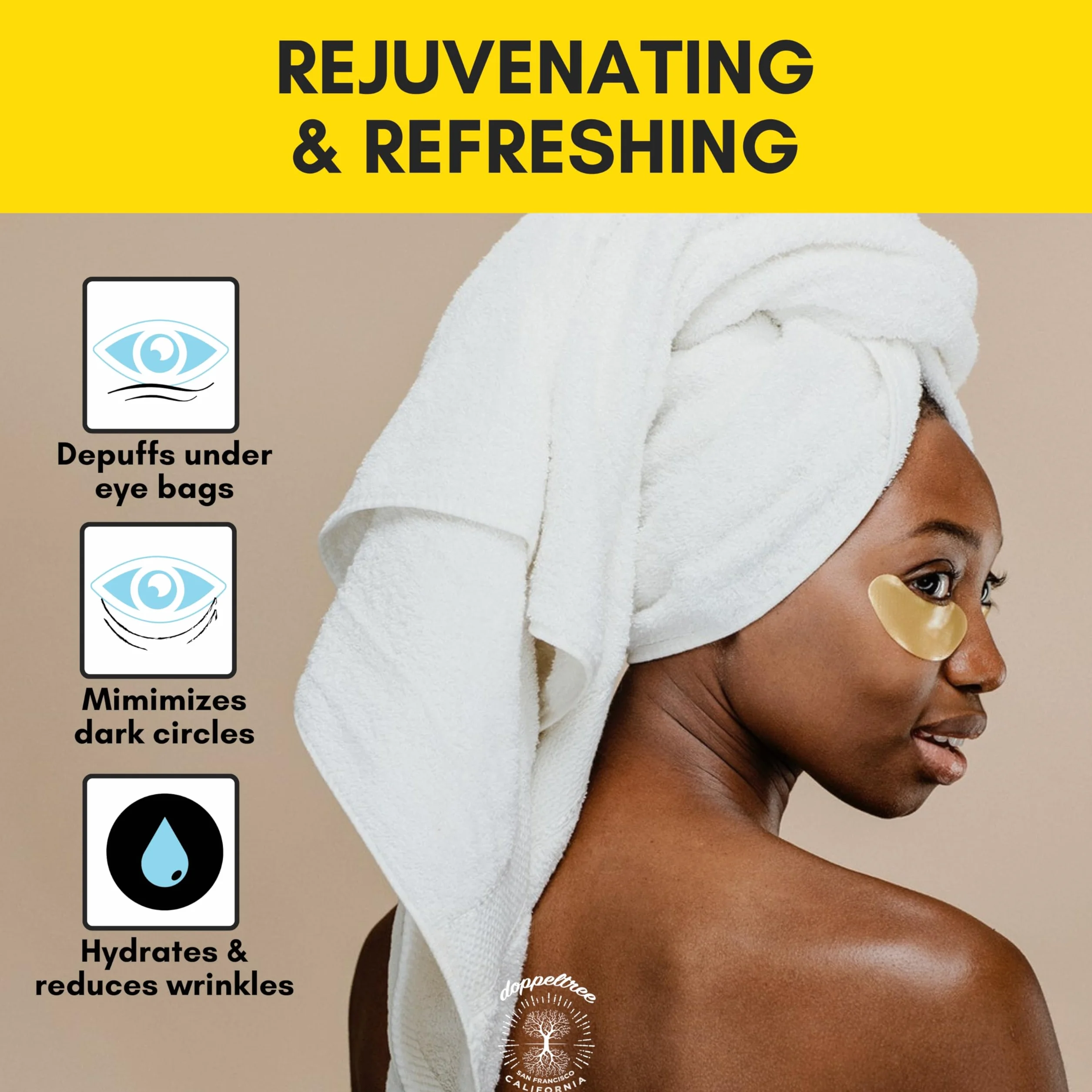 Masque Yeux Anti Cernes Bio Collagène Patches Oculaires Anti-rides Anti-âge Hydratant 18 Paires