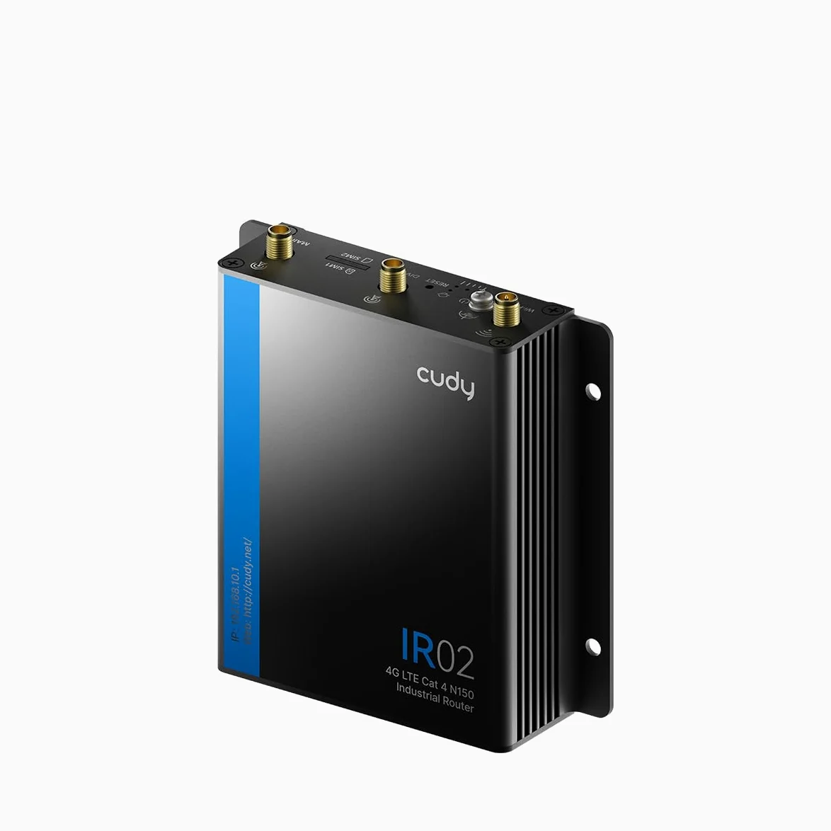 Cudy Routeur Wi-FI Industriel 4G LTE Cat 4 N150, RS232/485, E/S, IR02 | Boîtier métallique IP30 avec une plage de température de fonctionnement comprise entre -40 et 75 °C et une protection CEM de