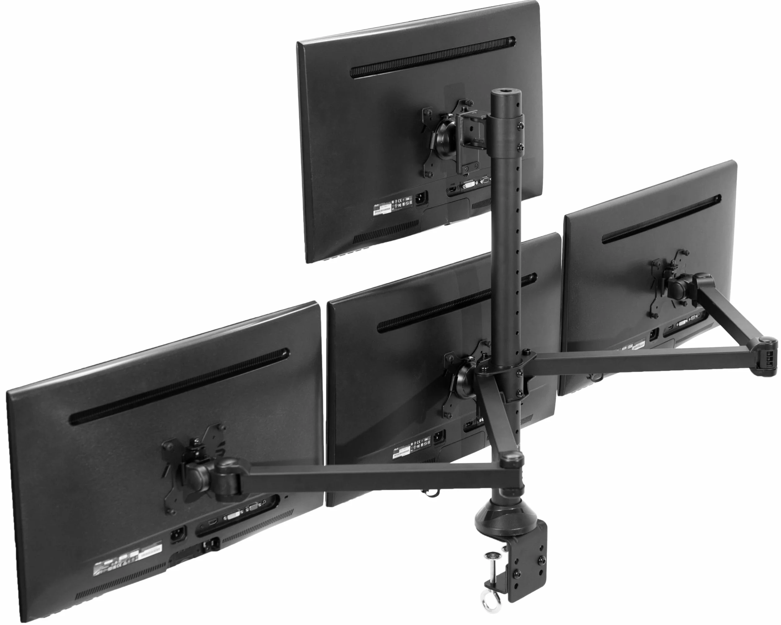 Vivo Acier Quad LED/LCD Moniteur d'ordinateur Heavy Duty support de bureau 3 + 1 Entièrement réglable support | Peut contenir quatre (4) les écrans jusqu'à 81,3 cm (Stand-v104 a)