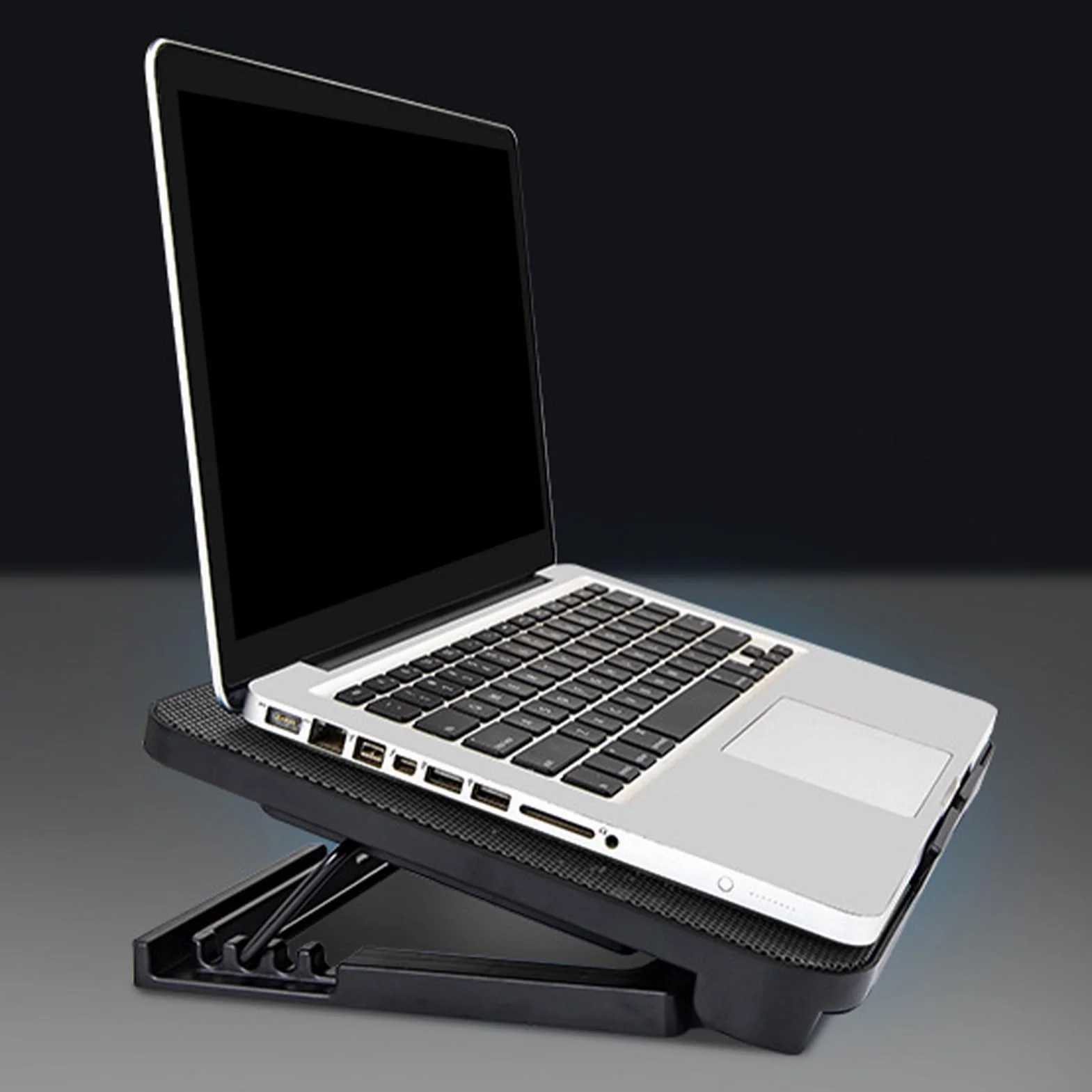 Stand Fan pour ordinateur portable 15,6 pouces Silent Cooling Pad