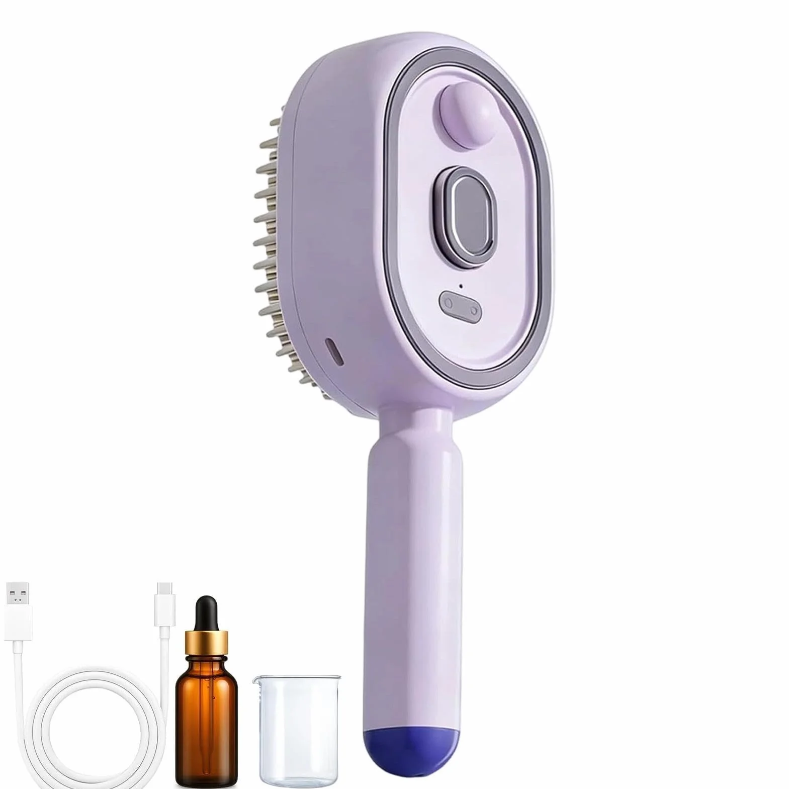 Brosse Vapeur Cheveux Peigne Lissant Nourrissant avec Spray Démêlant Lisseur Cheveux