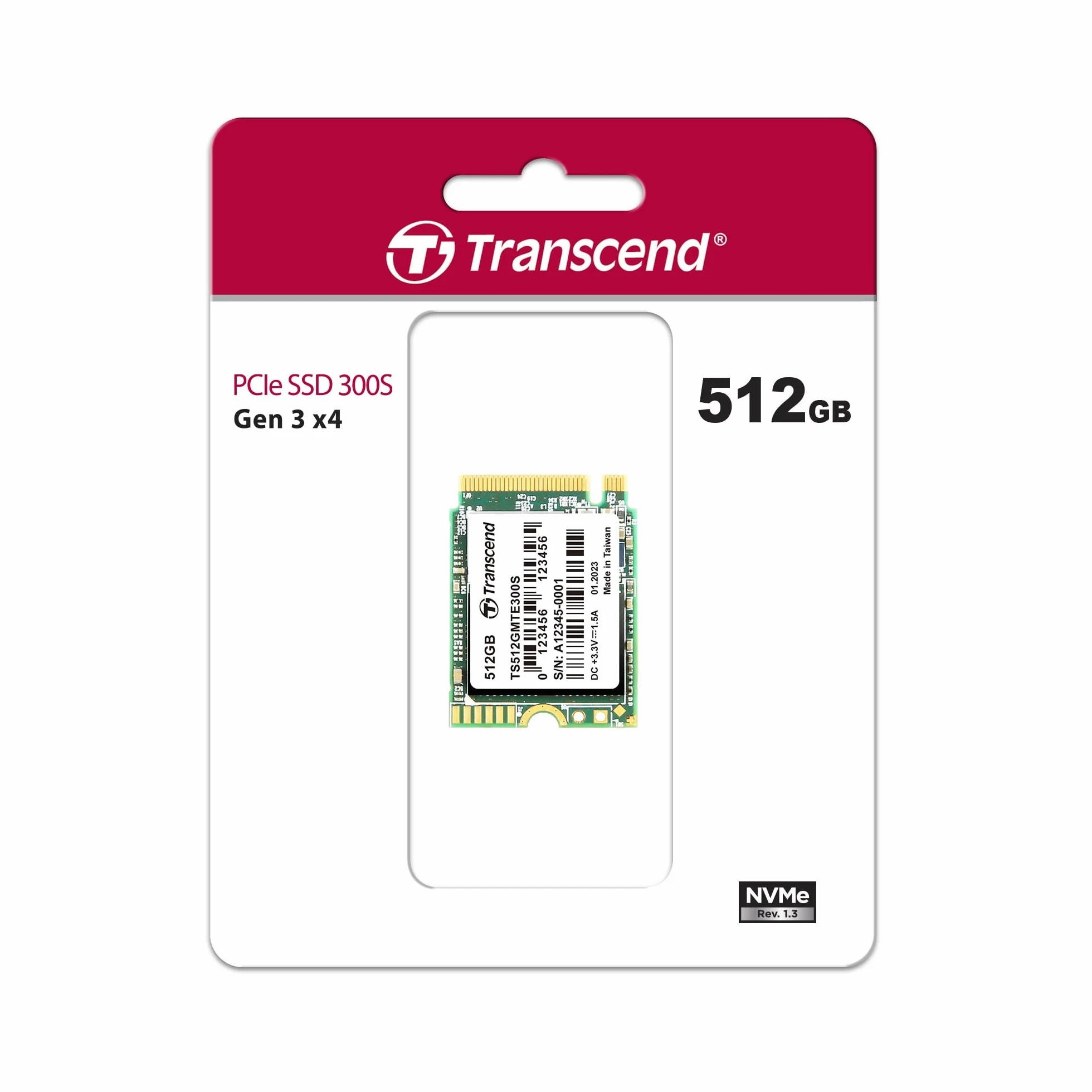 Transcend 512GB MTE300S PCIe 2230 SSD, 2000MB/s for Steam Deck, Surface Pro