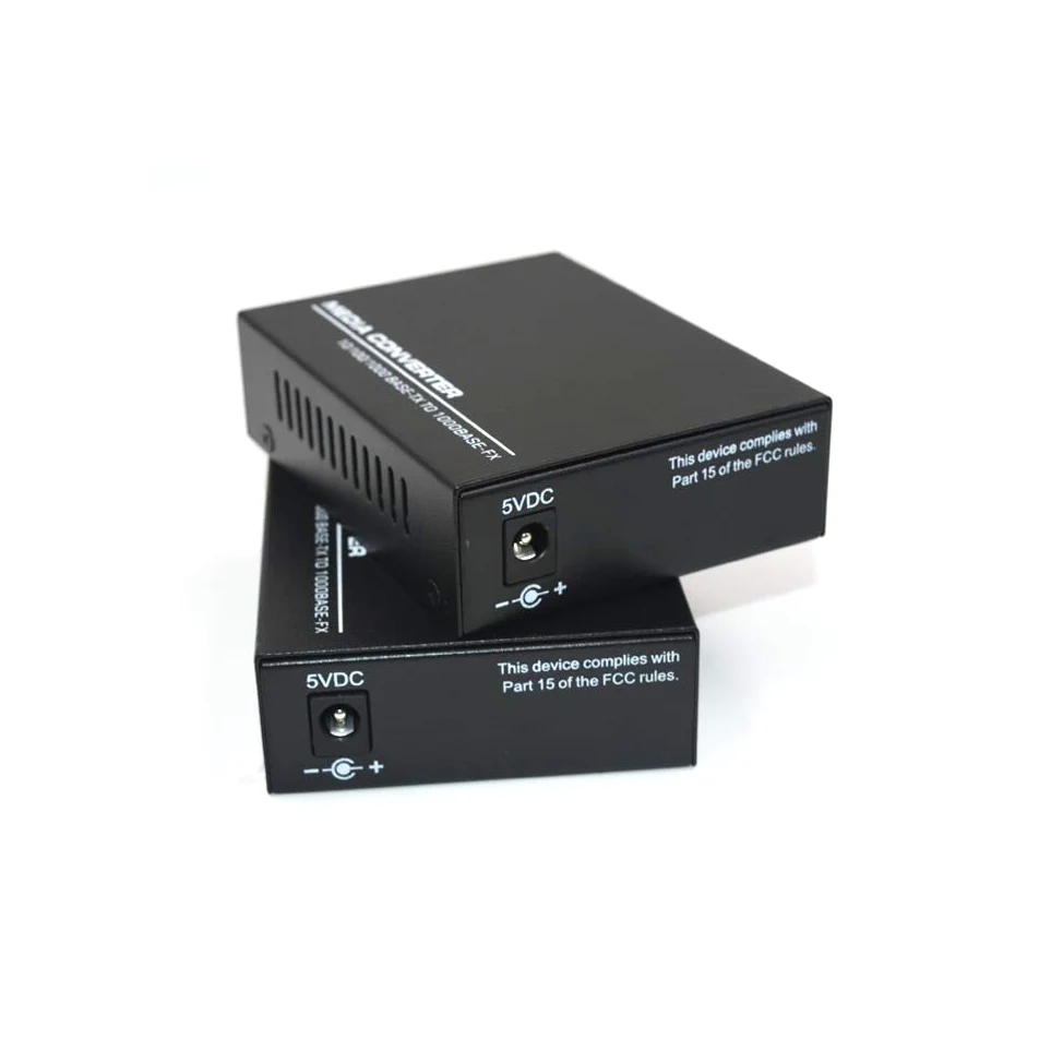 Convertisseur de média Gigabit Ethernet SC, une paire de 10/100/1000 m RJ45 vers 1000 m fibre monomode bidirectionnelle jusqu'à 20 km
