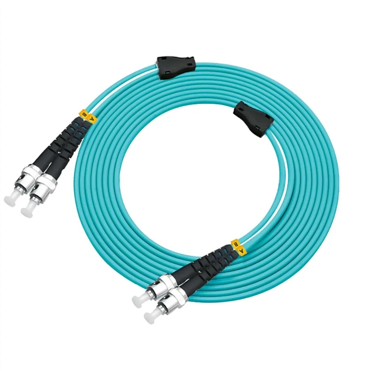 Blindé intérieur 200 mètres St-St Duplex 10 Gigabit 50/125 Câble Optique à Fibres multimode OM3 10 Go St à St Cavalier de Cordon de Patch