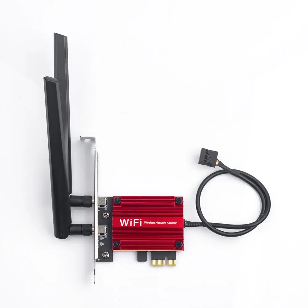 AX200 WiFi 6 PCI-E Carte WiFi (AX3000) Bureau WiFi BT5.2 PCIe Gaming Wireless Network Adapter 3000Mbps 802.11AX AX200 Dual Band MU-MIMO pour PC Windows 10/11