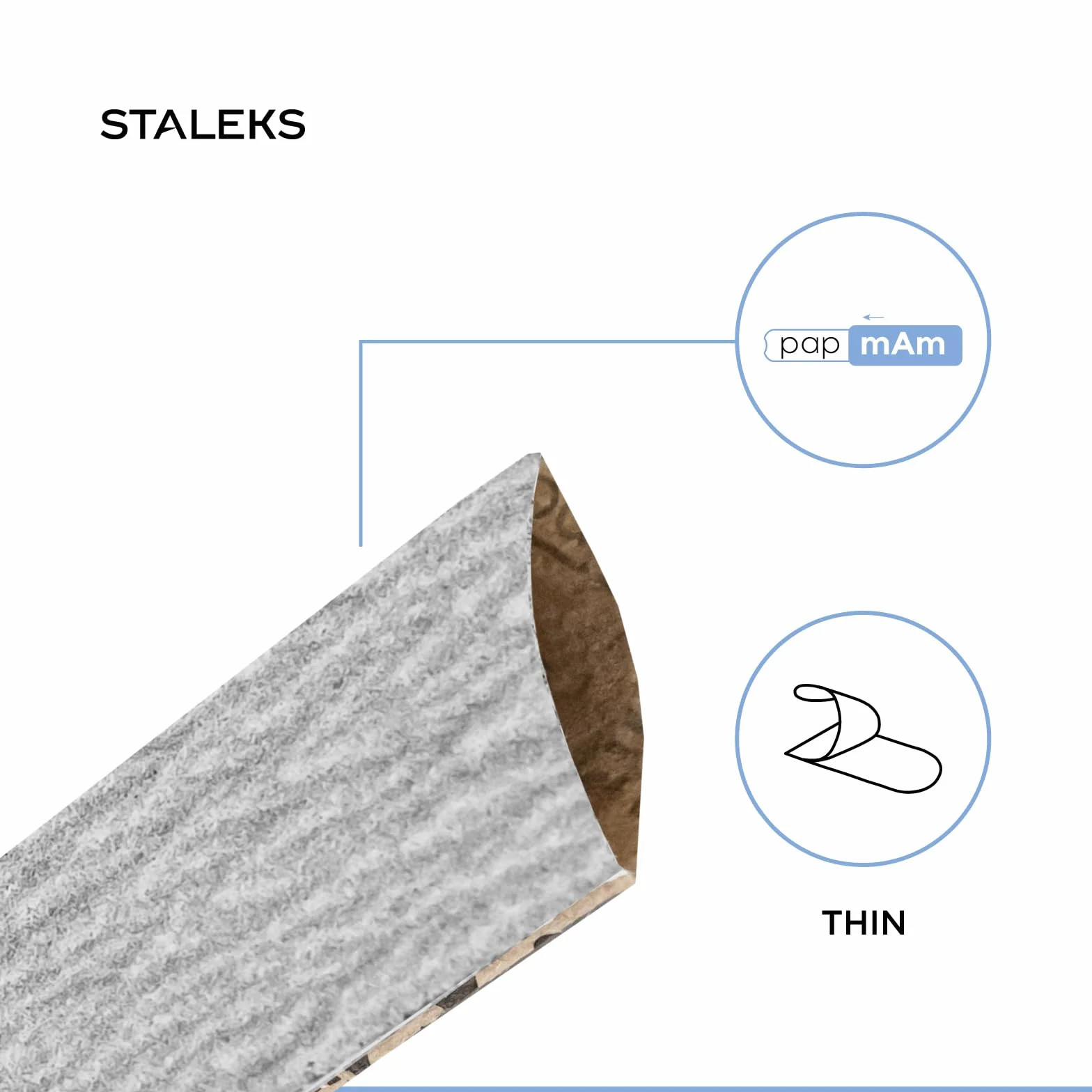 STALEKS Pro Lot de 50 limes jetables Papier écologique Grain 180
