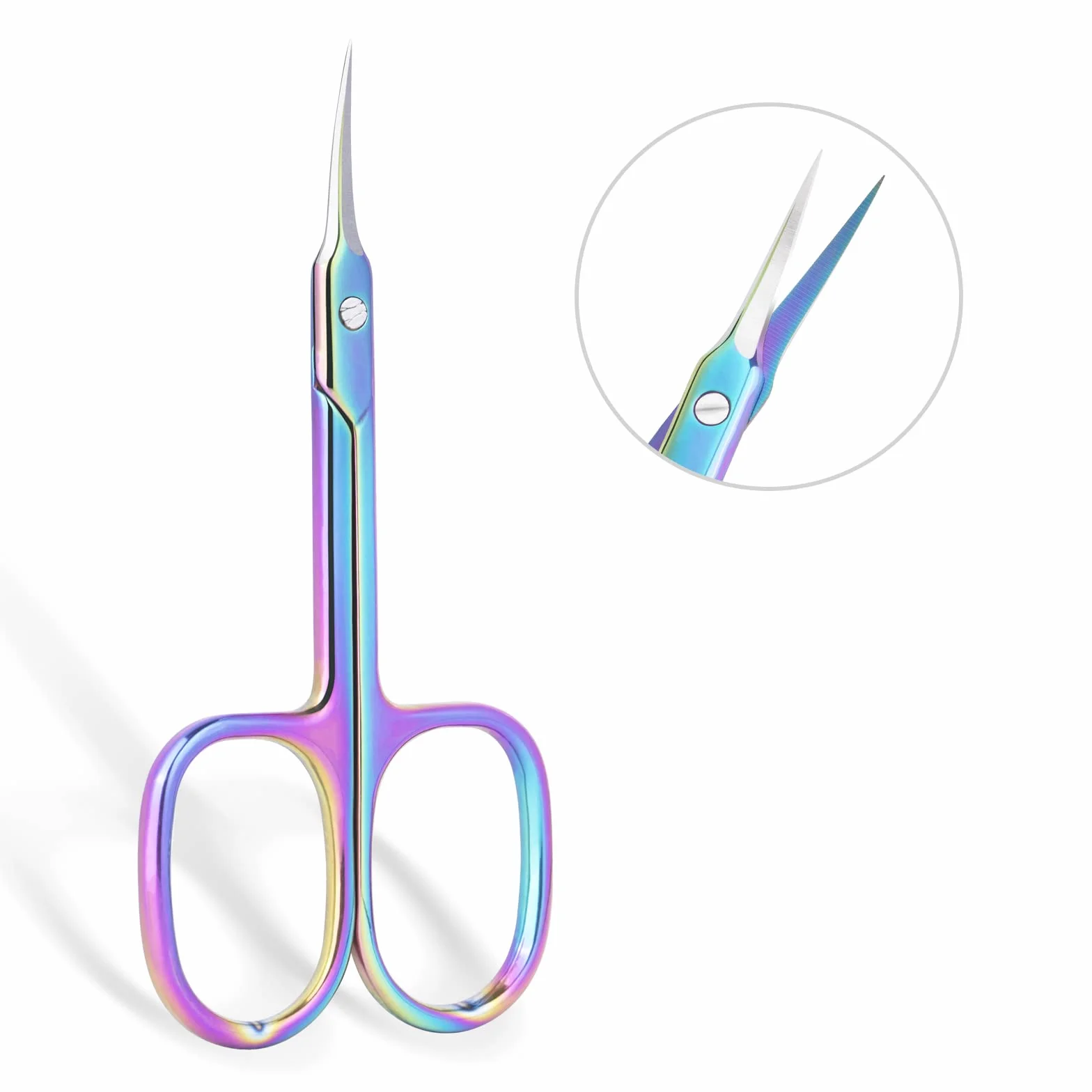 BNG Ciseaux à cuticules professionnels incurvés pour ongles, outil de pédicure manucure nail art violet