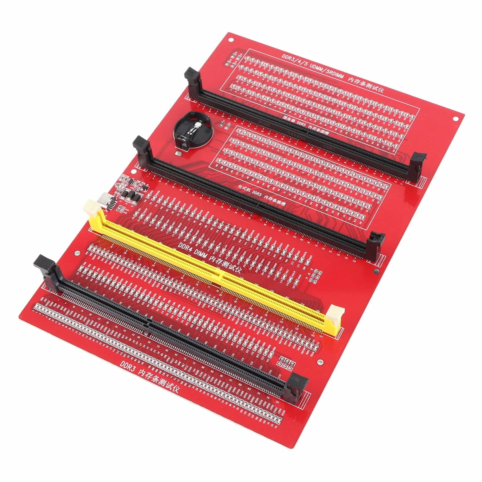 Testeur de Mémoire RAM Portable DDR3 DDR4 DDR5UDMM DDR5RDIMM Double Alimentation LED