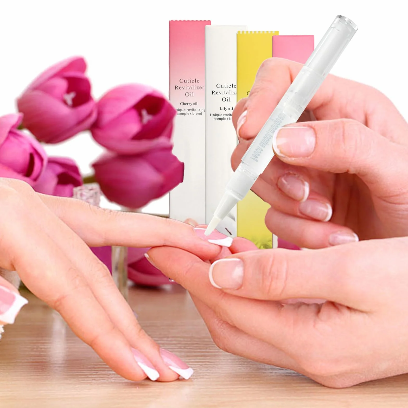 Huile Cuticules Ongles 8 Pièces 3 ml, Extrait Plantes Naturelles pour Ongles Secs Fissurés, 18 x 1.2 cm
