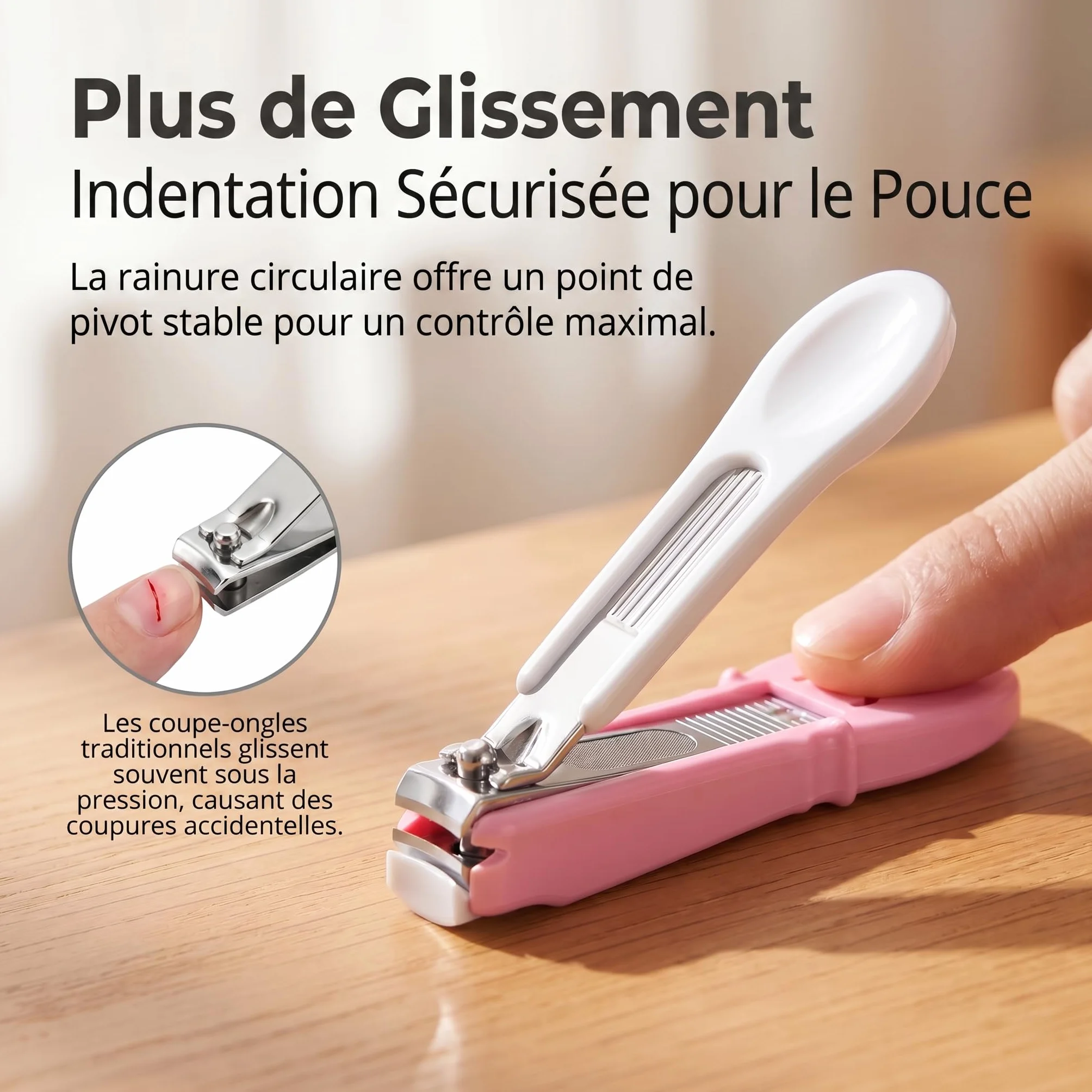 PAFASON Coupe-ongles Bébé Sécurité avec Attrape-ongles et Lime en Verre pour Nourrisson Nouveau-nés