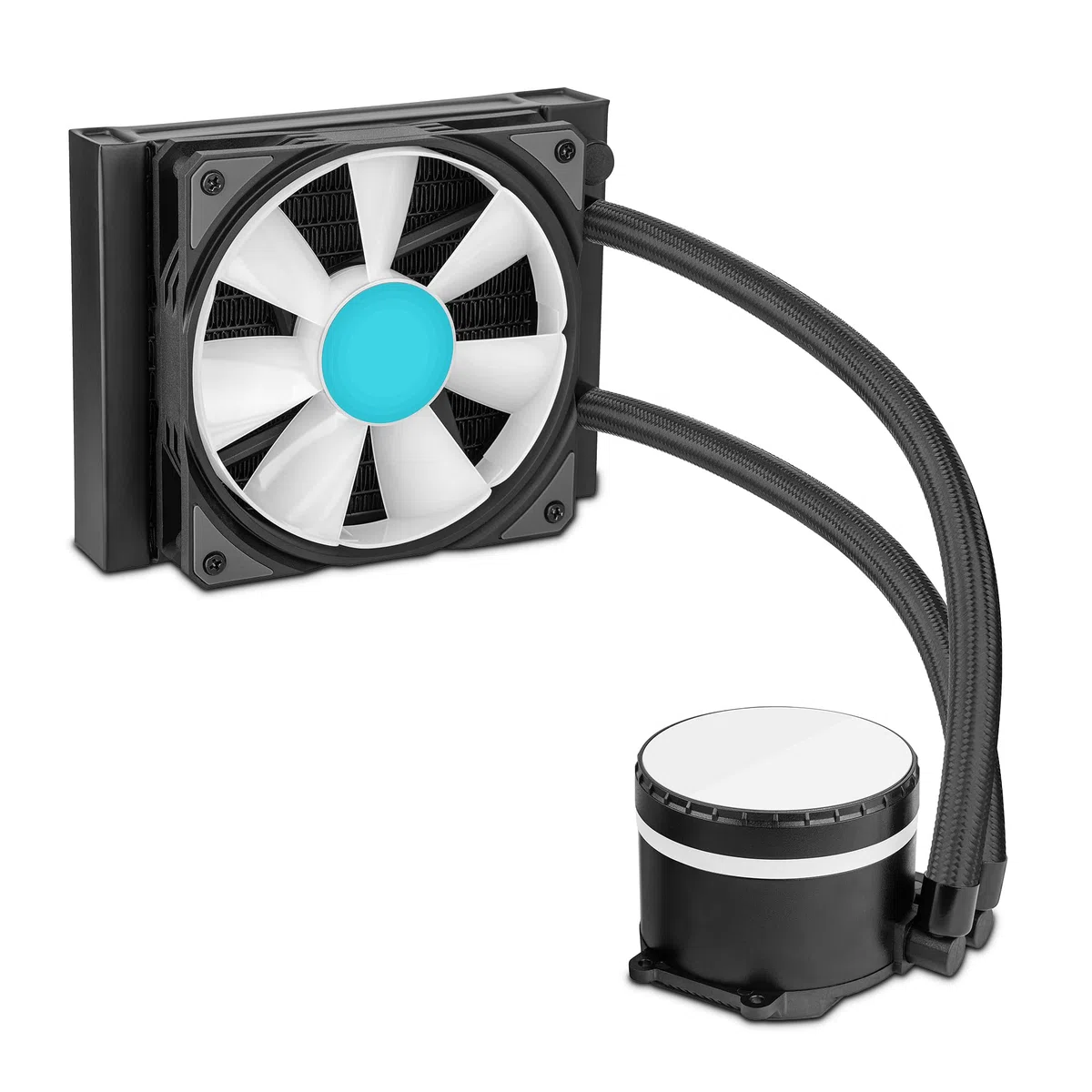 Yeyian Système de Refroidissement Liquide ARGB pour Processeur Intel AMD PC Gaming pour Ordinateur Jeu AIO Watercooling Silencieux | 1 ventilateurs RVB 120 mm | 2000 tr/min | (Nouveau 2024)