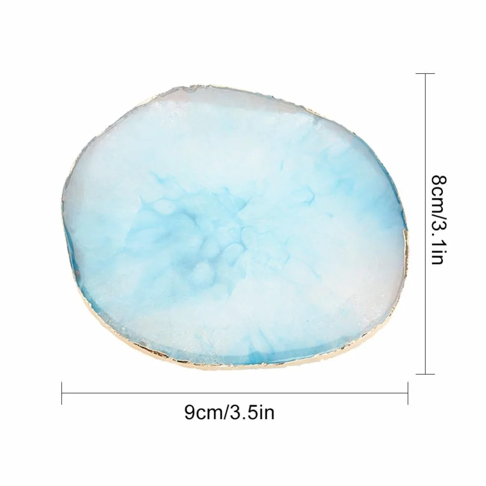 Palette en résine bordure dorée pour mélange vernis à ongles
