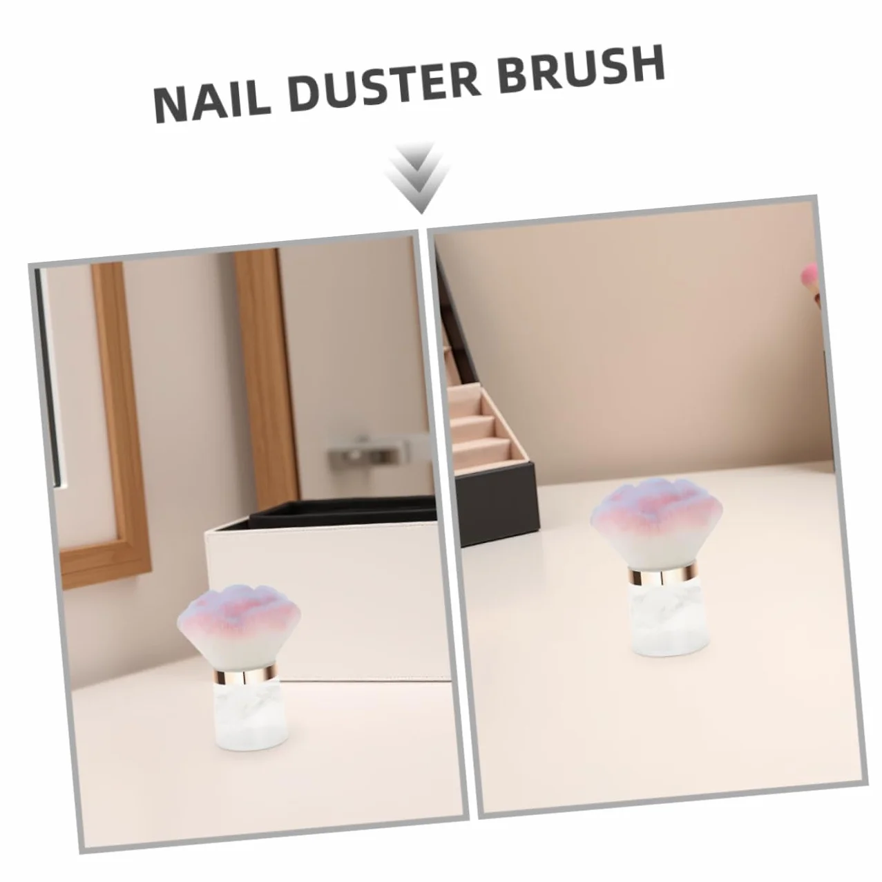 Brosse À Ongles Souple Fleur Dépoussiérage Nettoyage Nail Art Portable 2.95x2.28x2.28In