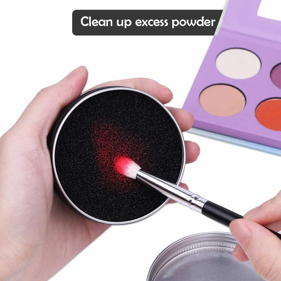 DUcare Pinceau de maquillage Nettoyer Kit de nettoyage 2Pcs Savon solide et Éponge