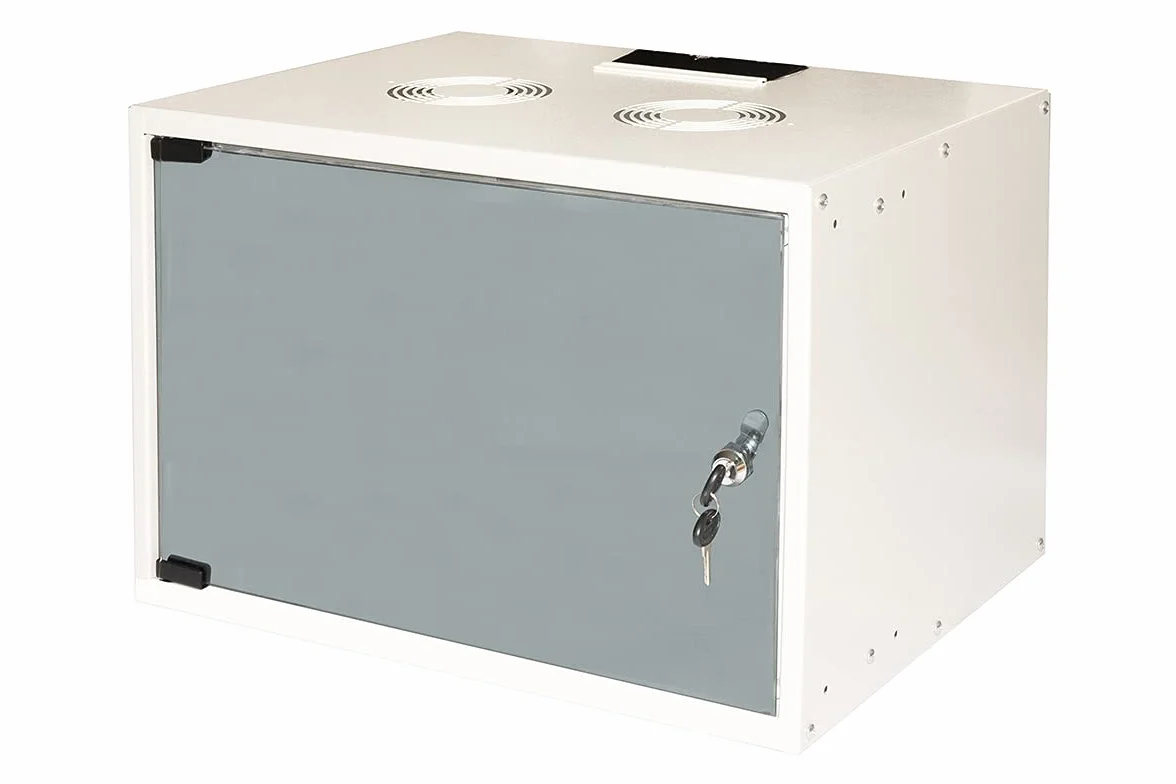 Link LK1907U40E Armoire Rack 19" DISSEMBLÉ 6 UNITÉ Mur (A) 370 X (L) 540 X (P) 400 MM Couleur Gris Porte Verre