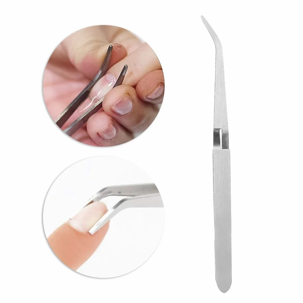 Pince à Pincher Classique en Acier Inox pour Ongles, Outil Nail Art Manucure Pédicure