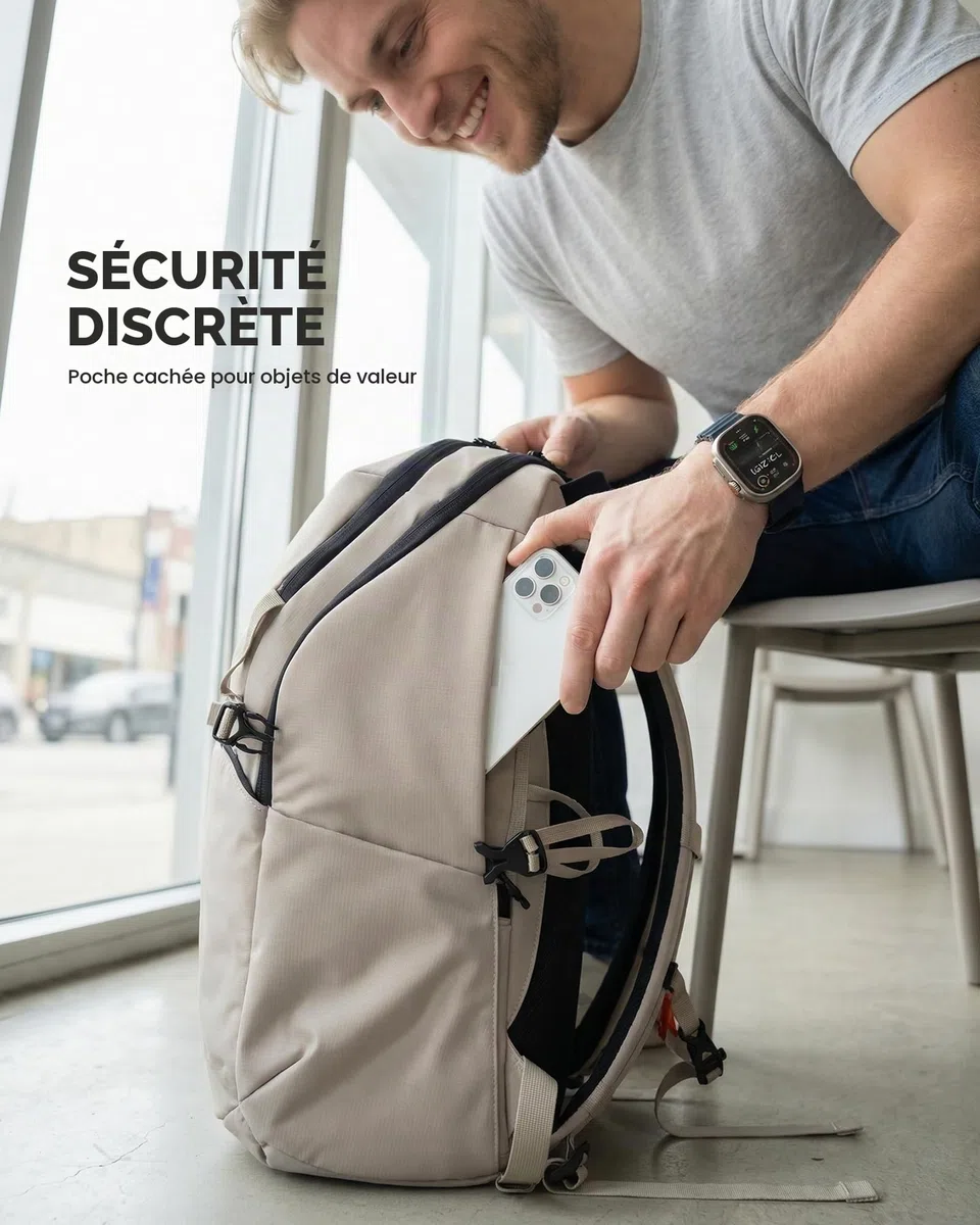 Tolaccea Sac à Dos Voyage Cabine Avion 30L Ordinateur Portable 15,6"