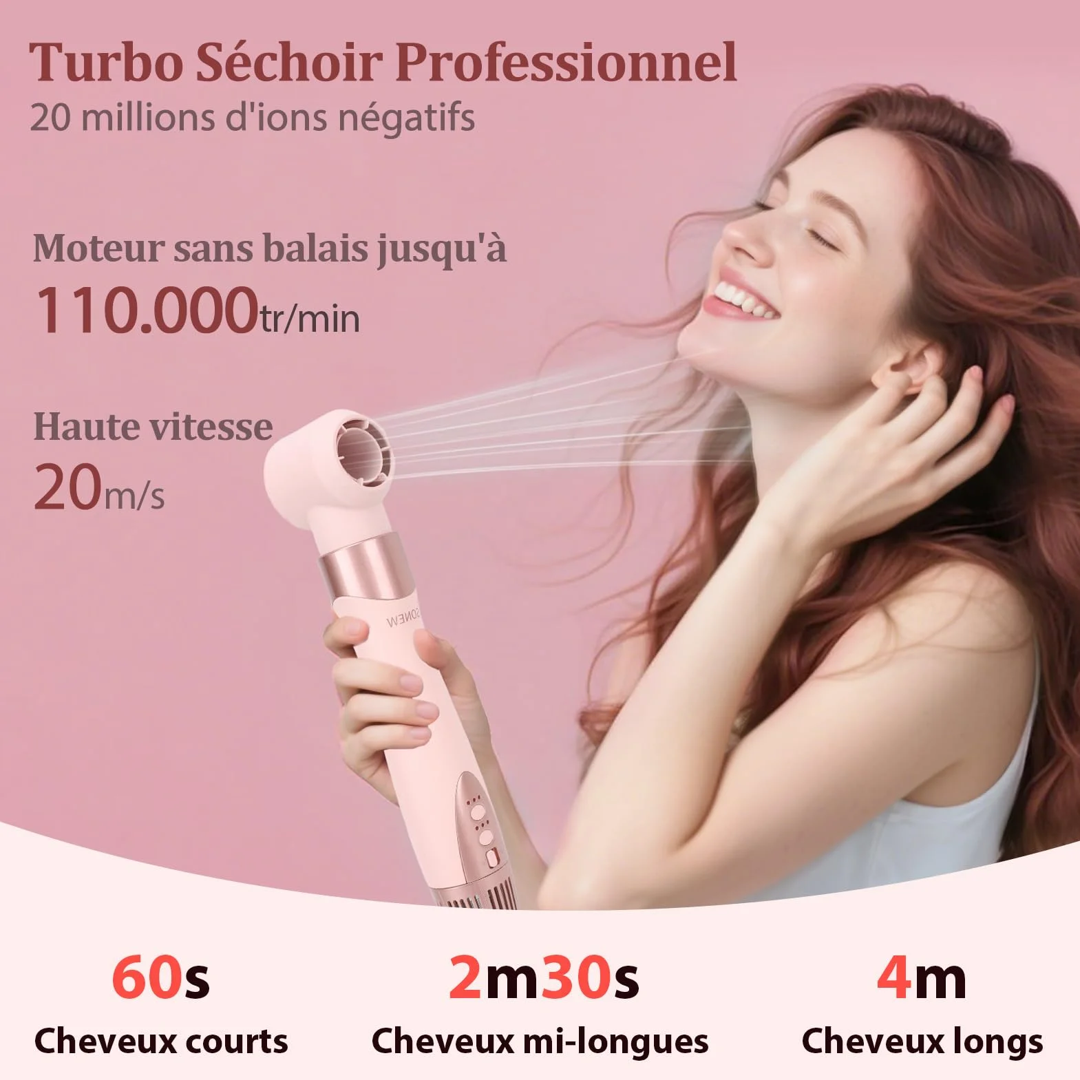 Sonew 6 en 1 FlexStyle Air Styling & Drying System, Séchoir Puissant avec Fer à Boucler Automatique