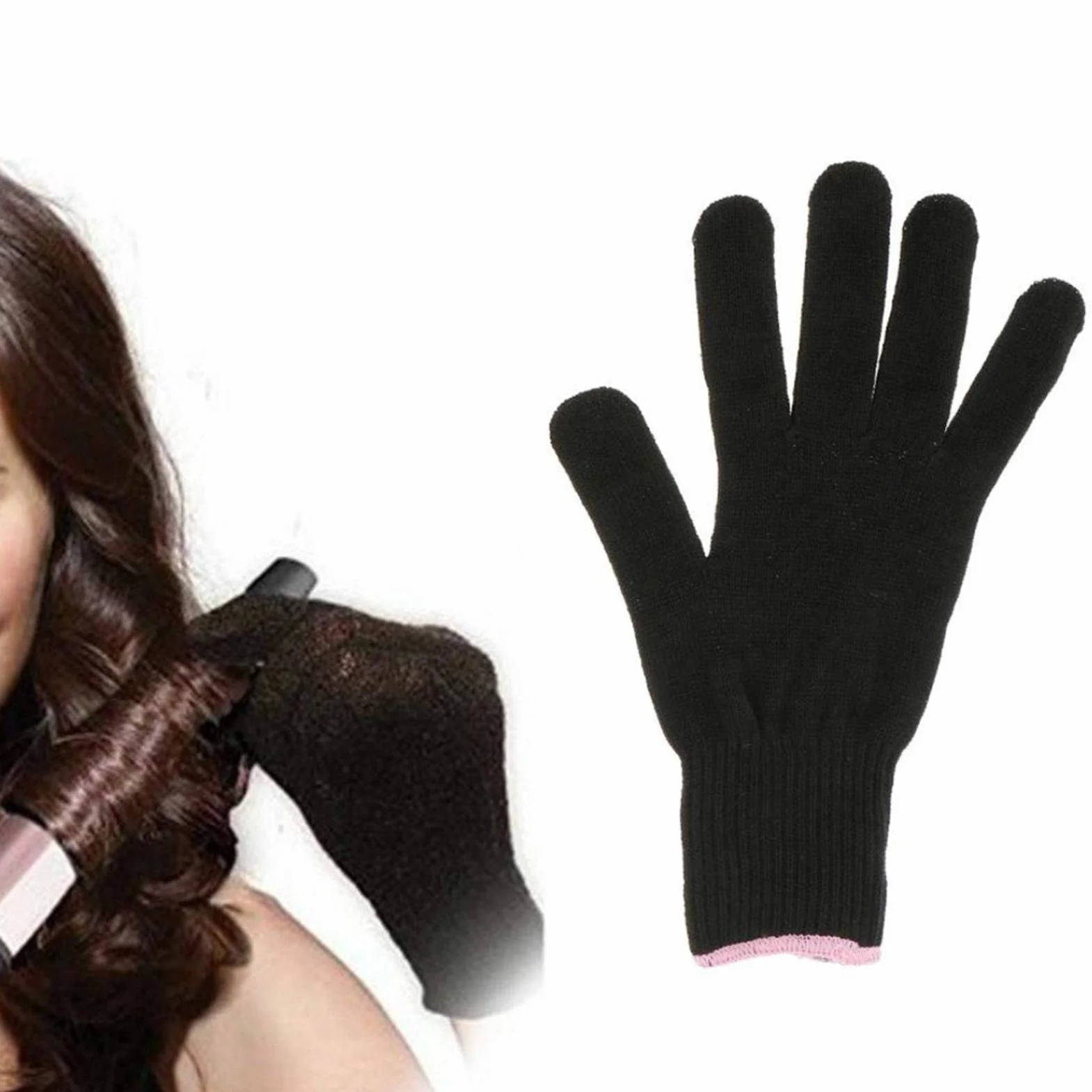 Gants Anti Chaleur Coiffure Résistants À La Chaleur Reutilisable Professionnel pour Cheveux avec Fers à Lisser Boucler Cuisine Travail