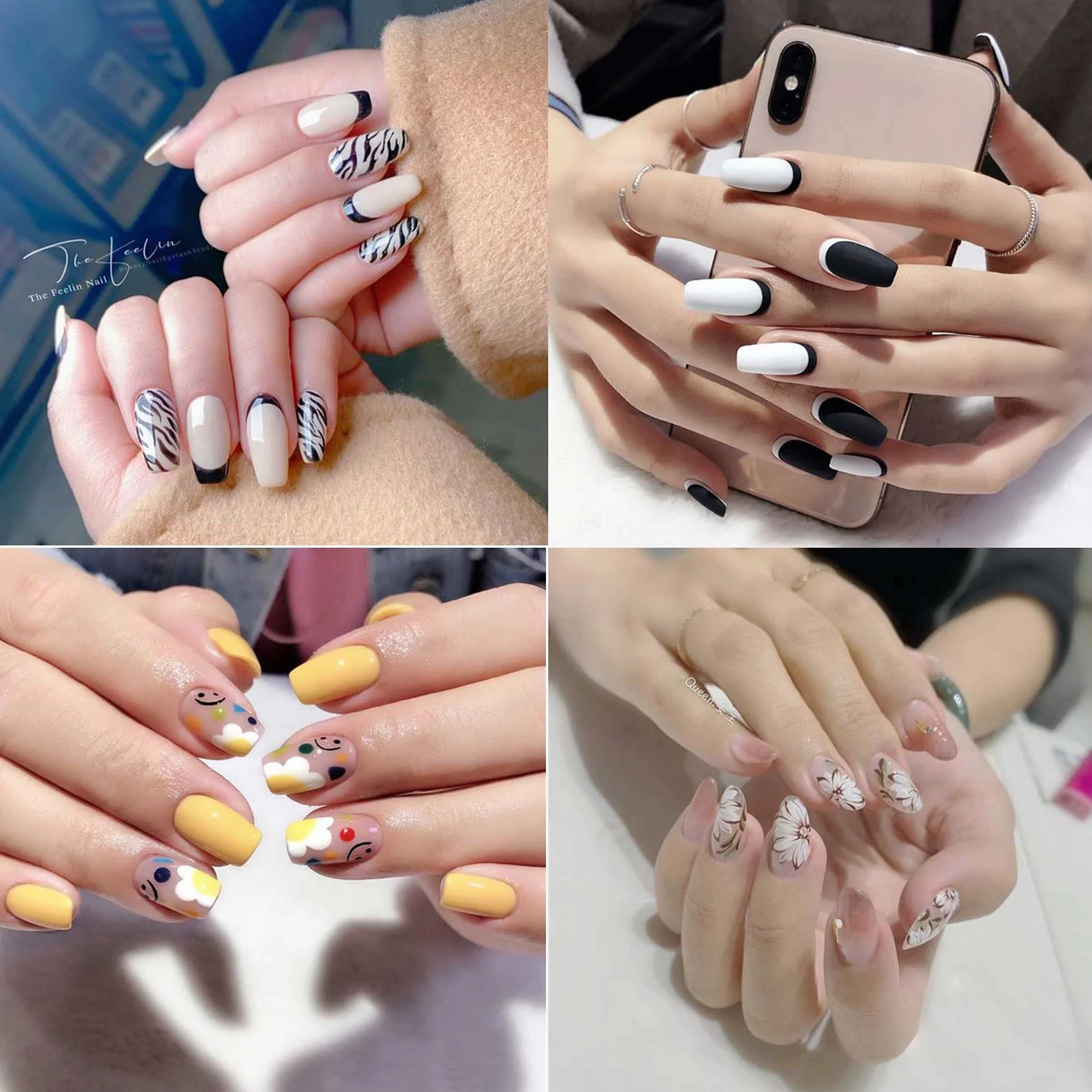 Kit de vernis à ongles gel peinture 3D noir UV LED 8g
