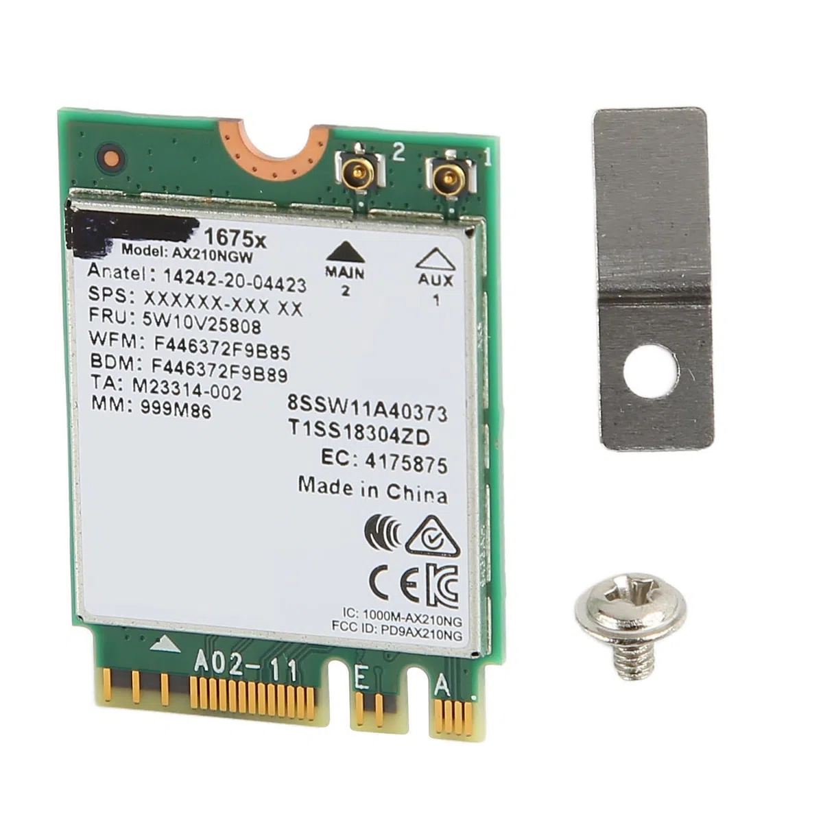 SIXRUN Carte WiFi 6E AX210NGW, Tri Bande 5374Mbps