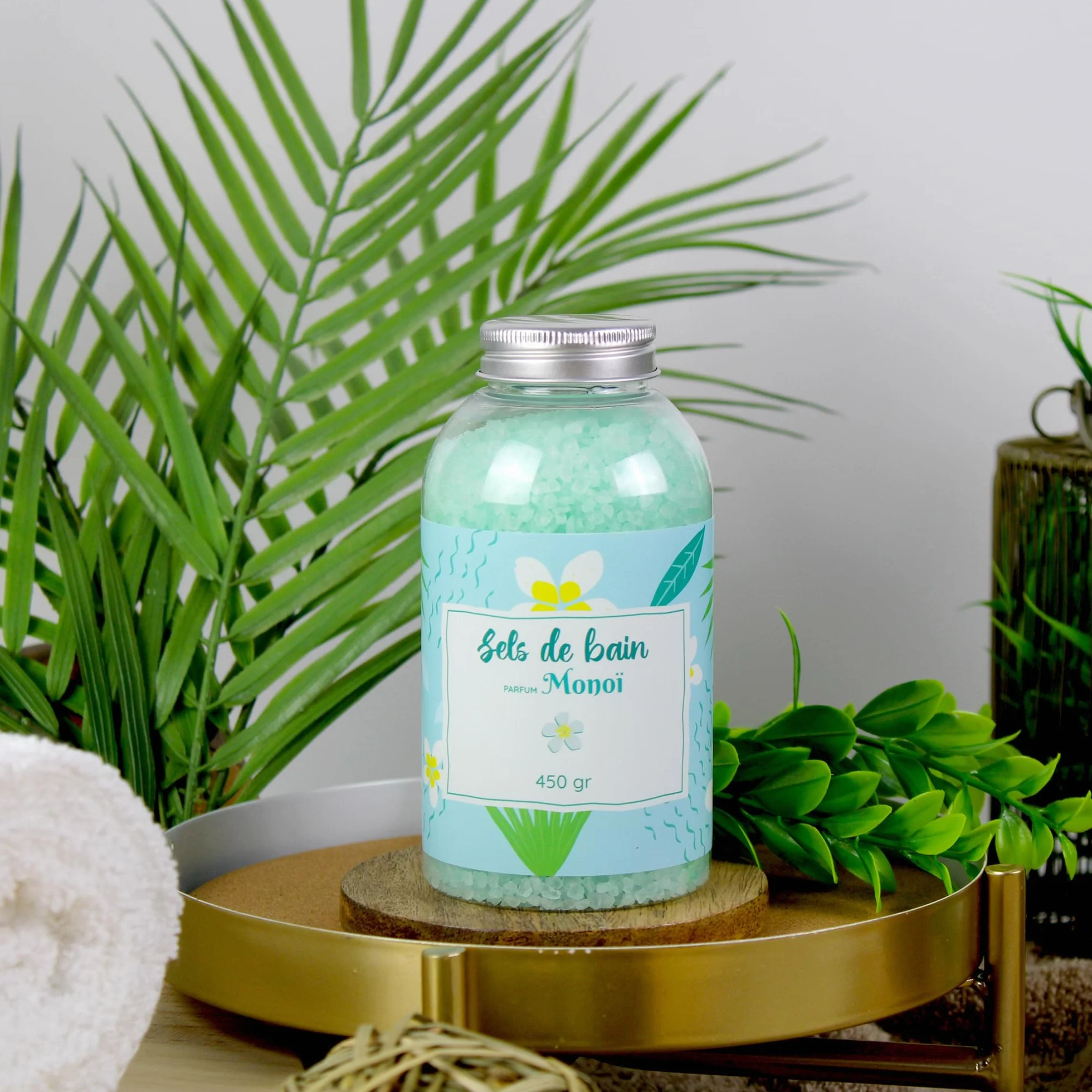 Sels de Bain Monoï 450g Relaxant Muscle Naturel Spa à la Maison