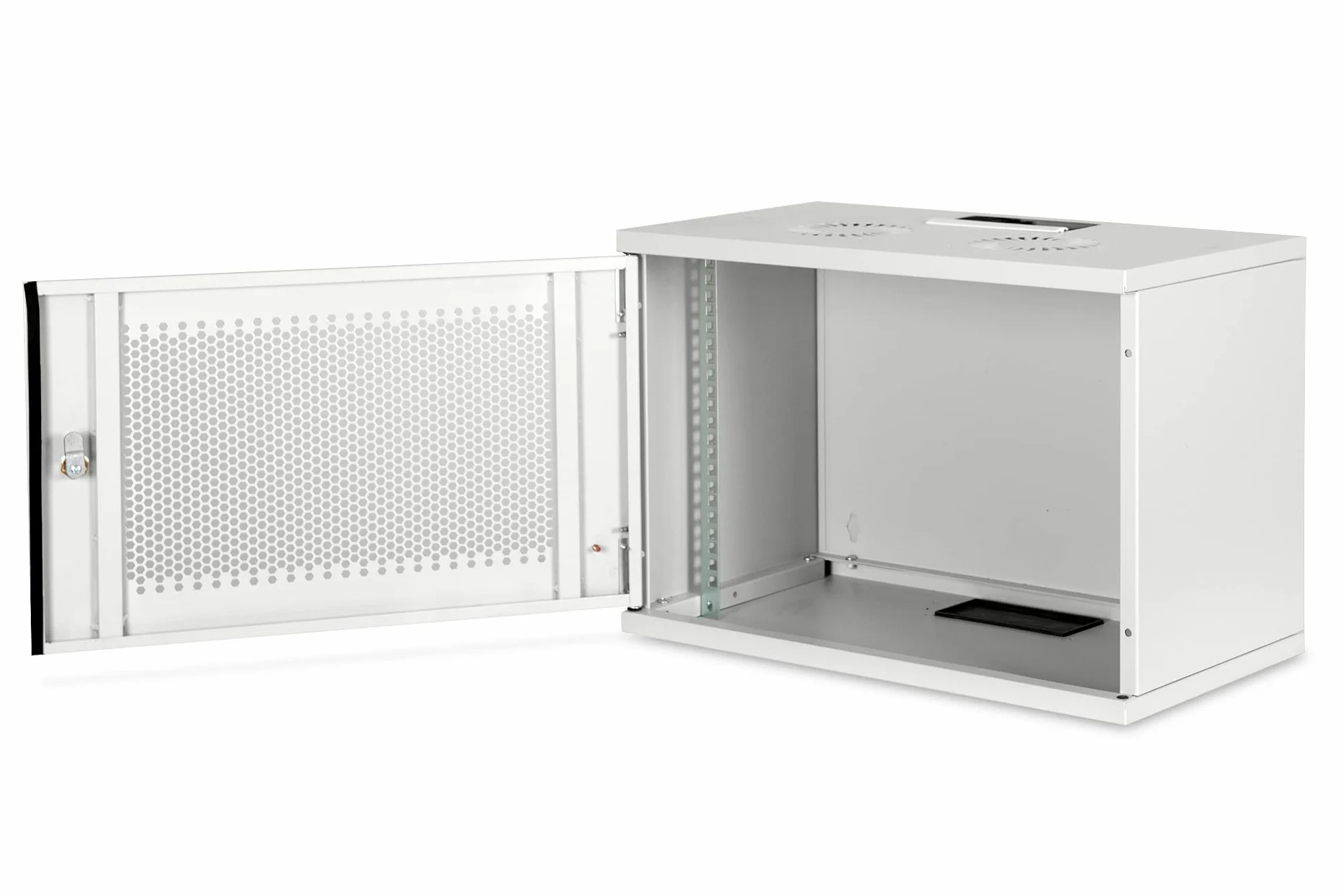 DIGITUS Set: Armoire réseau 19" 7U + Ventilateur de Toit + Bloc multiprise 7 Ports // Rack 19 Pouces - Non monté - Montage Mural - Charge 60 kg - Profondeur utile 170-270 mm - Porte Acier