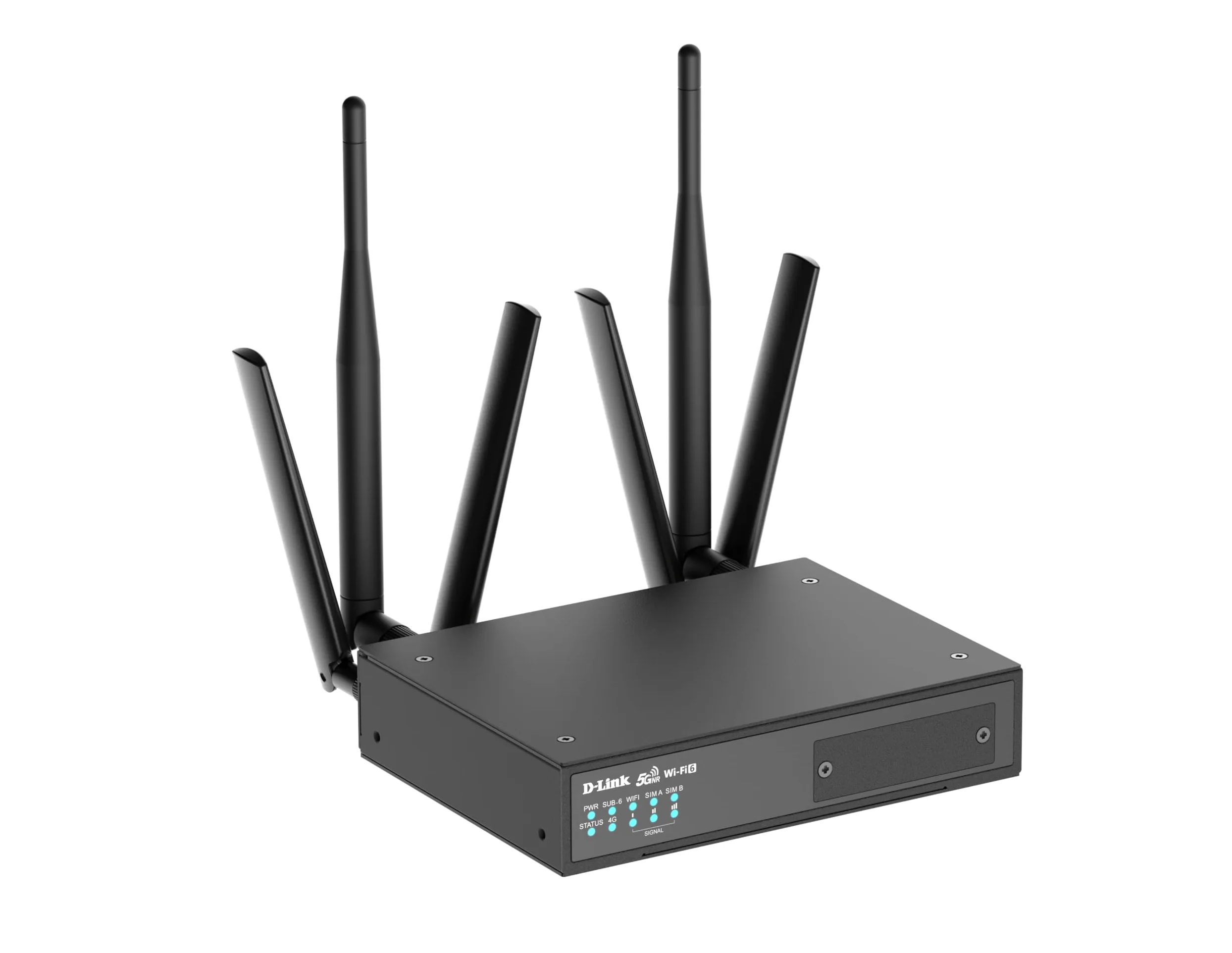 D-Link DWM-550-G Routeur M2M 5G Industriel, Dual SIM Failover, 5G NR & 4G LTE, Wi-Fi 6 AX1800, Sécurité VPN, Conception robuste -30~70°C, Multi-WAN avec basculement automatique & équilibrage de charge