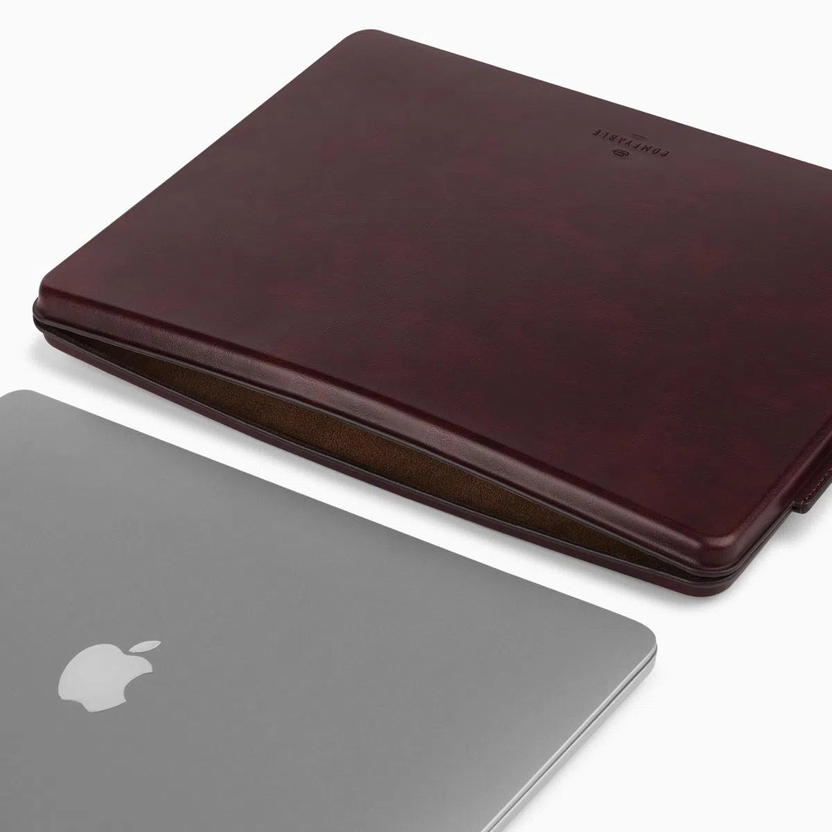 Comfyable Housse de protection fine en similicuir pour ordinateur portable de 13", compatible avec MacBook Air M4 2025-2018 et MacBook Pro M2 2022 M1 2020-2016, marron baie