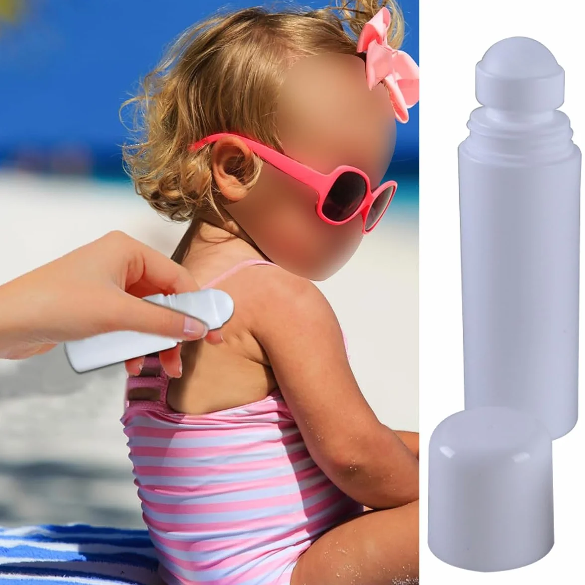 Ticha Lot de 6 flacons roll-on vides 100 ml plastique pour déodorants huiles essentielles