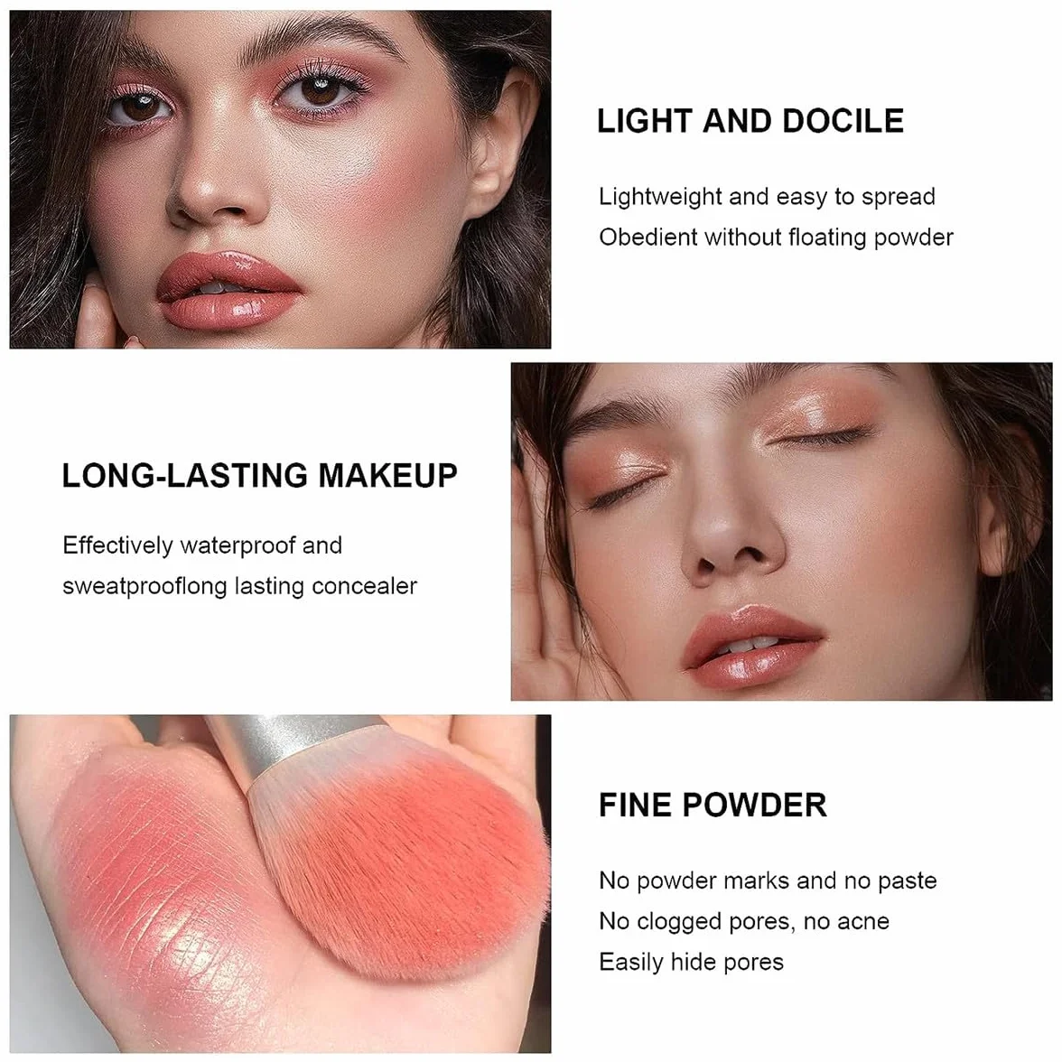 Palette de 12 couleurs d'anticernes et fards à joues longue tenue mat 2 en 1 maquillage visage #01