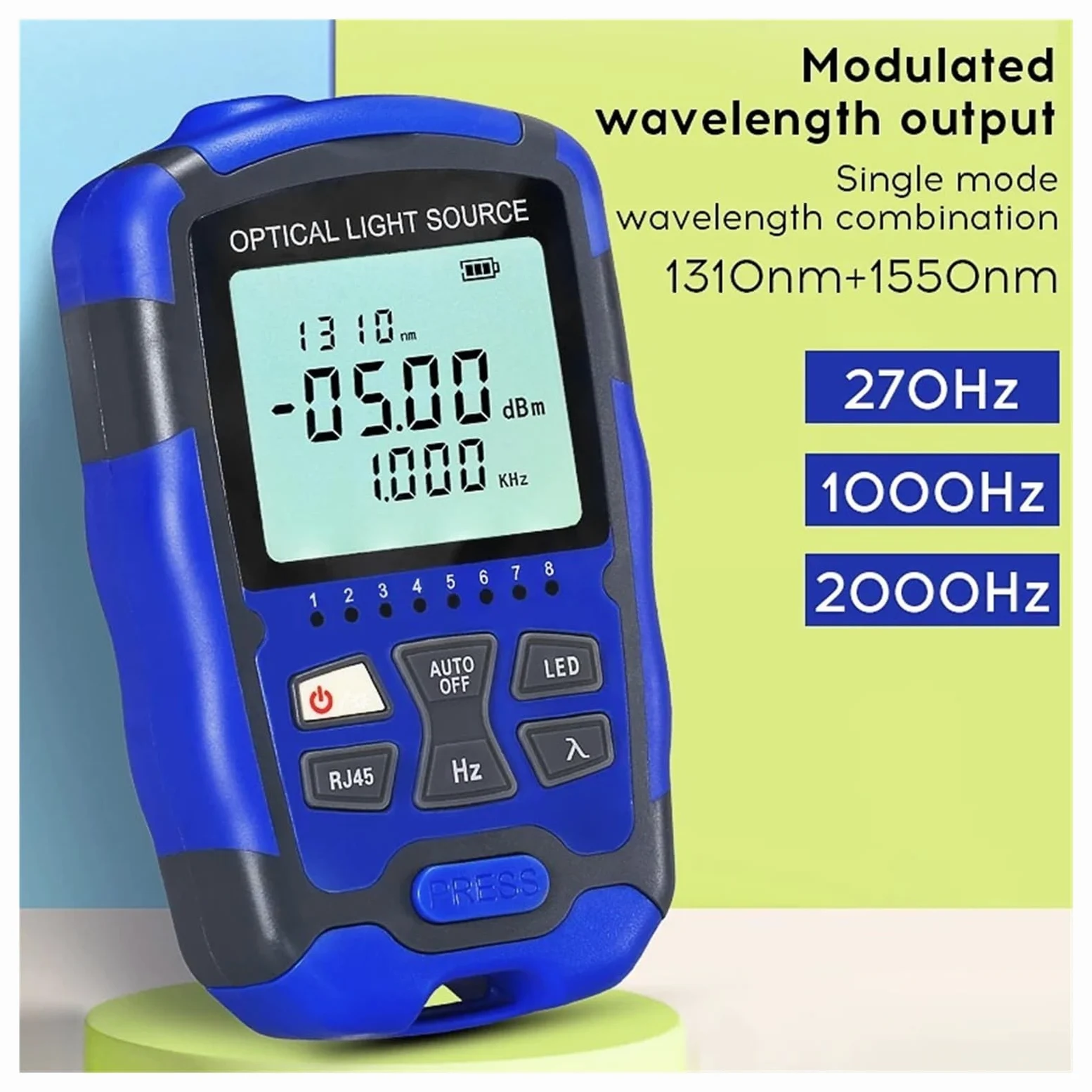 Mini Source de lumière Stable portable MC1315, outil de test de câbles à fibres optiques monomode 1310/1550nm