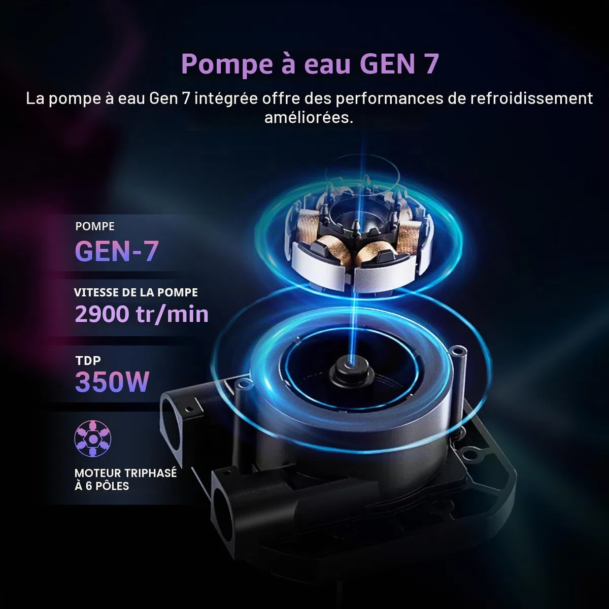 ID-COOLING FX360 INF Refroidisseur de processeur liquide 360 mm, refroidisseur AIO ARGB Infinity, 3 ventilateurs 120 mm, faible bruit 27,2 dB