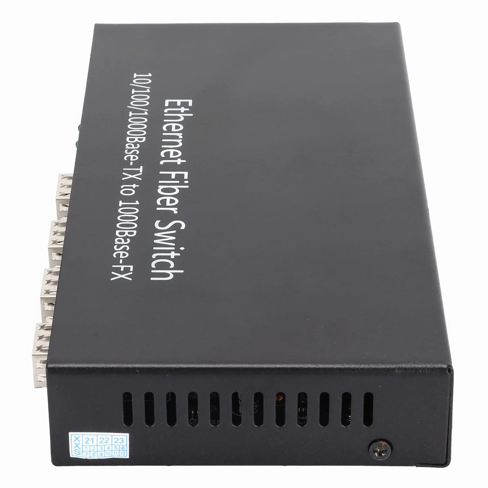 Dioche Commutateur Fibre Ethernet Convertisseur de Média Ethernet Convertisseur de Média Ethernet Rj45 10 100 1000M 4 Fibre 2 Ports Monomode Double Fibre pour Ieee802.3Z AB 1000Basesxlx