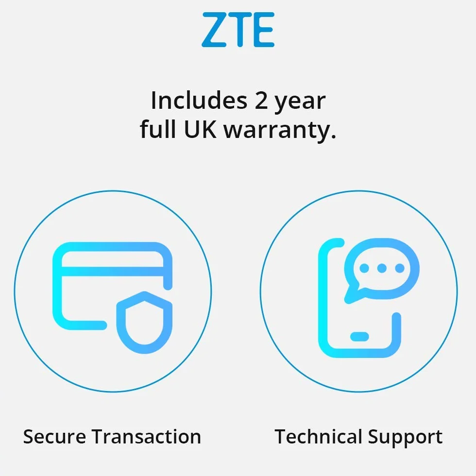 ZTE MF971R, LTE CAT6/4G Hotspot Mobile Portable Wi-FI débloqué à Faible coût 300 Mbps, Batterie 2000 mAh, Wi-FI Double Bande Noir