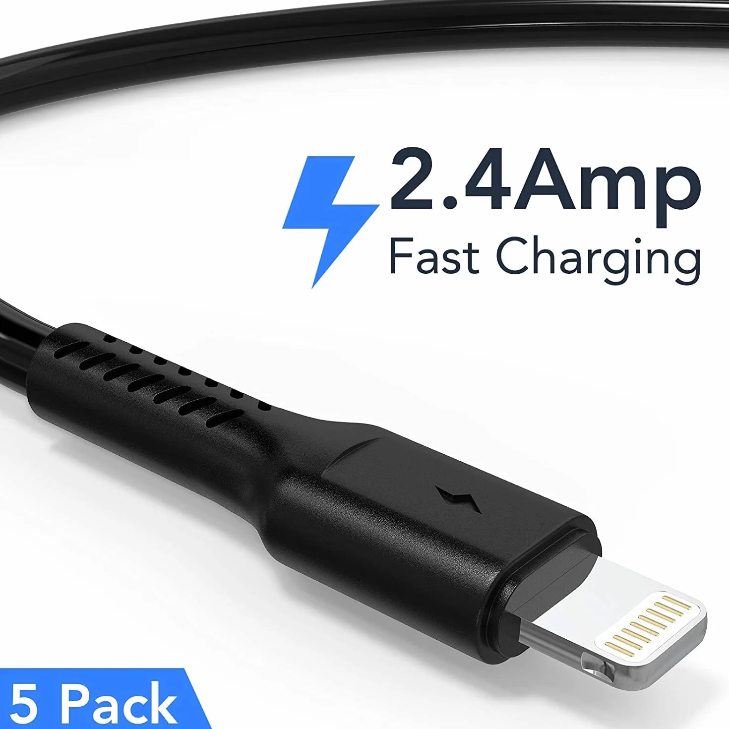 Câble de Recharge iPhone 0,1 m 5Pack USB A vers Lightning Rapide pour Apple iPhone 13 12 11 Pro Max Xs Xr X 8 7 6 Plus SE