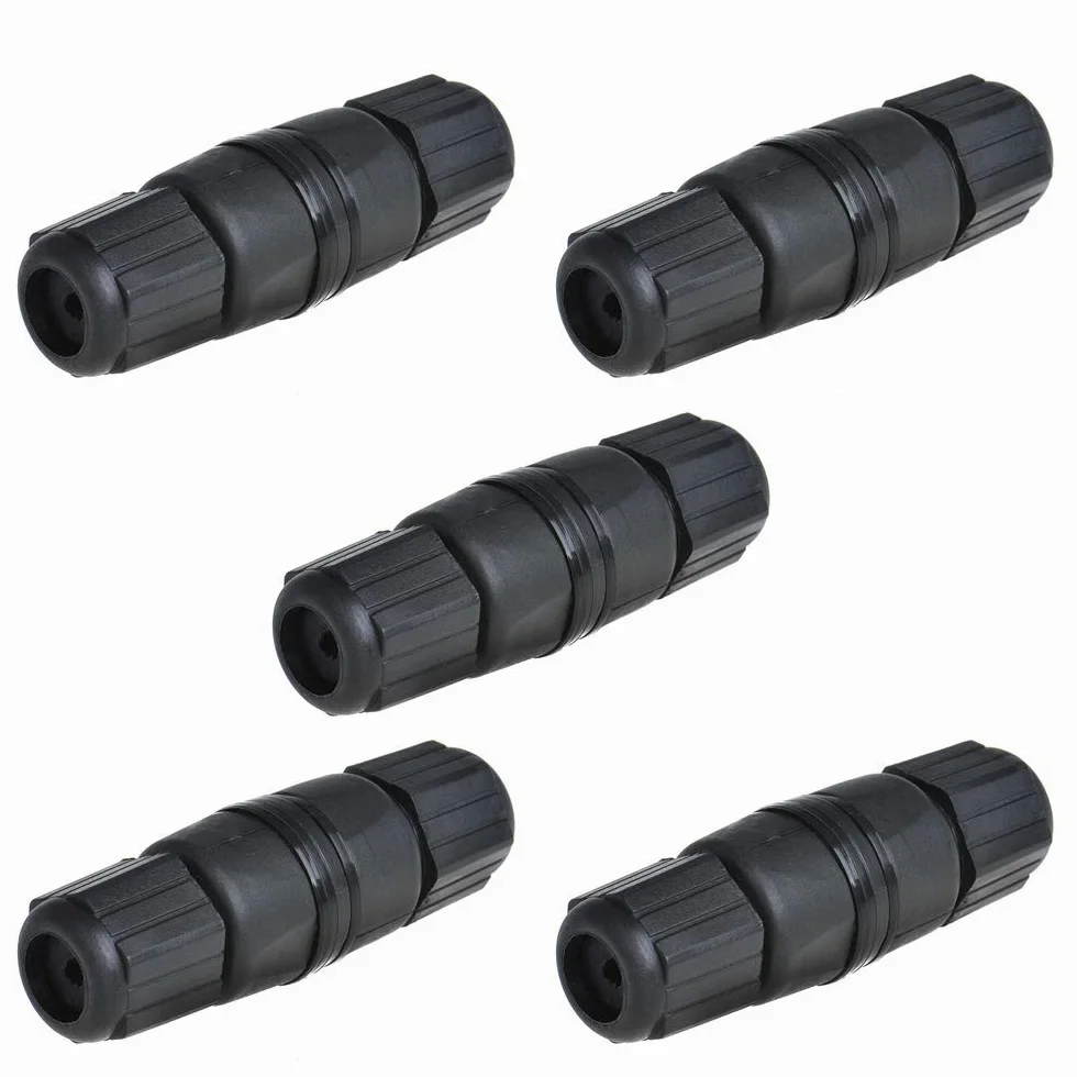 Lot de 5 connecteurs M25AP2 blindés RJ45 étanches Cat5/5e/6 8P8C IP67 Ethernet LAN connecteur double tête adaptateur femelle vers femelle