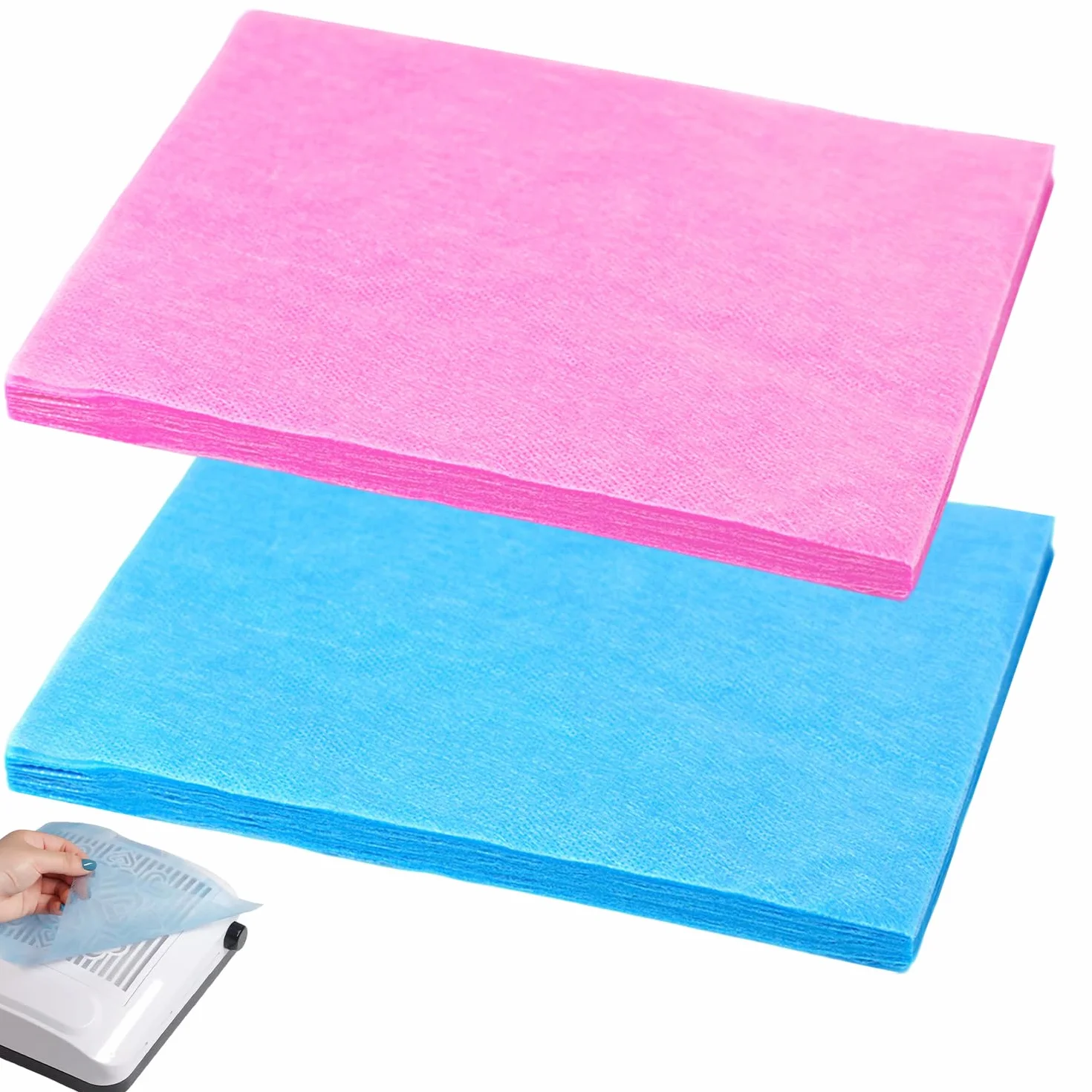 Papier filtre collecteur de poussière pour ongles, lot de 200 feuilles, filtres portables pour salon de manucure