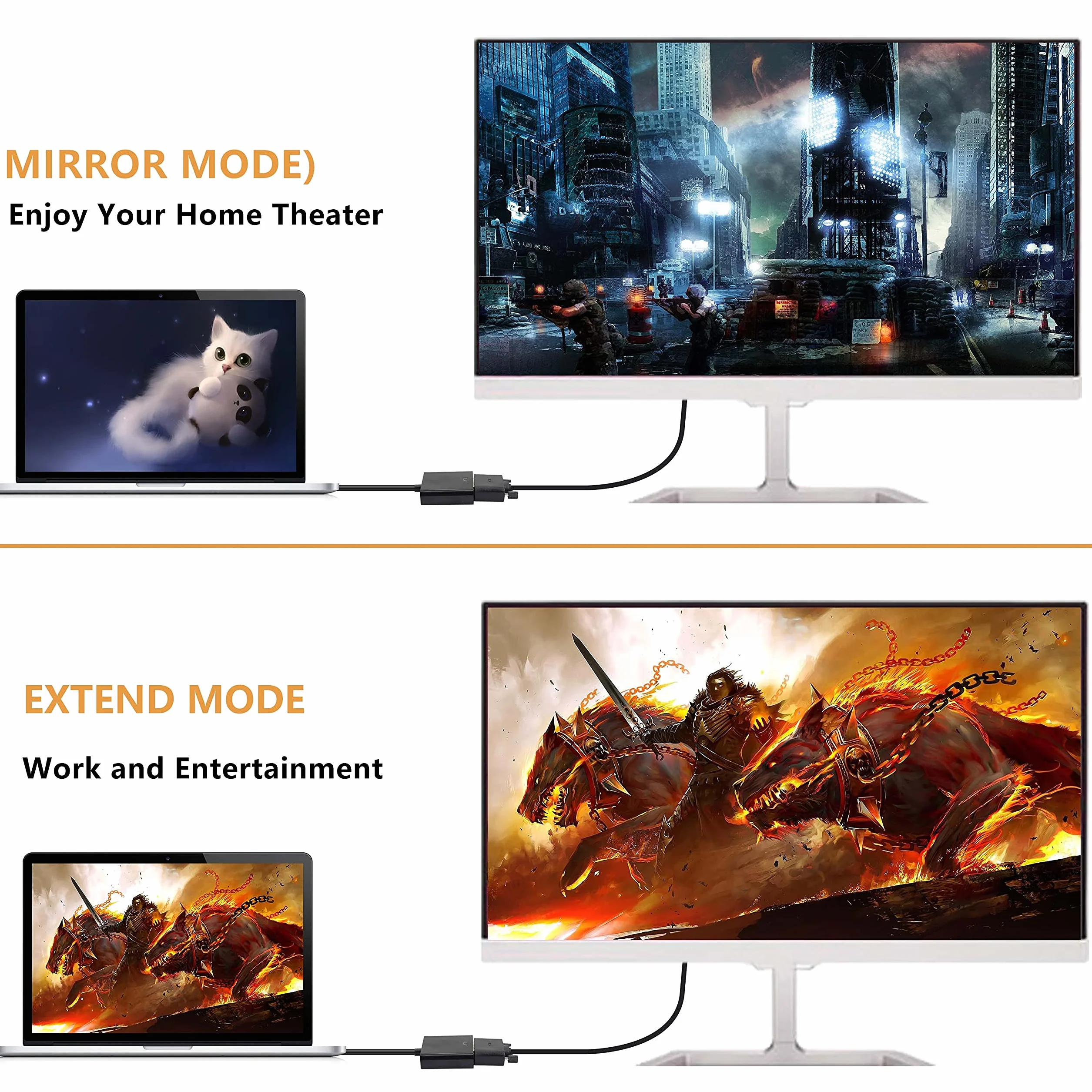Adaptateur audio Micro HDMI vers VGA 1080p Full HD mâle vers femelle