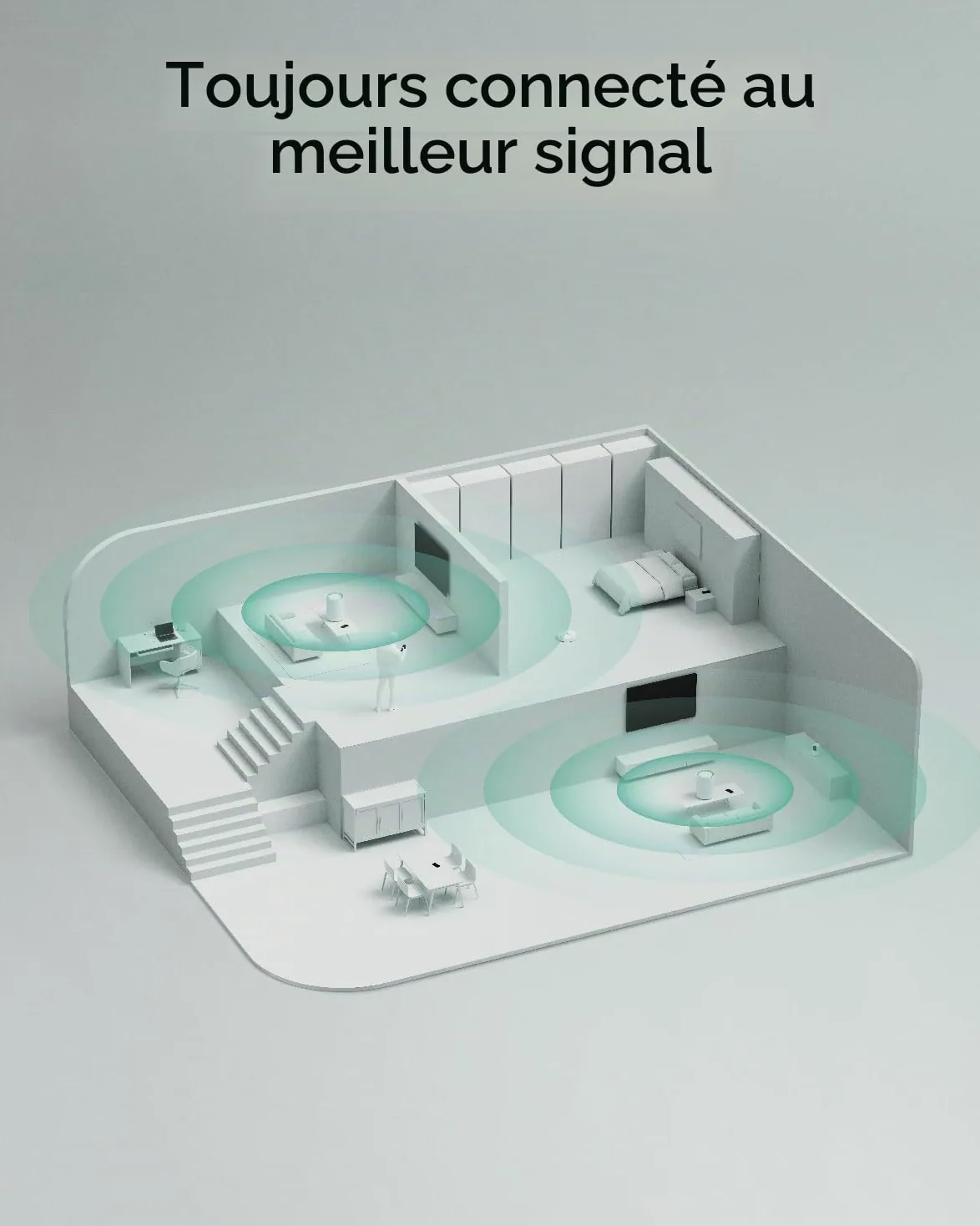 Cudy Système maillé Wi-FI 6 AX1500 pour Toute la Maison, M1500 3-Pack | Wi-Fi 6 bi-bande 1201 + 300 Mbps, 3 ports GbE, réseau maillé transparent, client VPN WireGuard, for business, pour la maison
