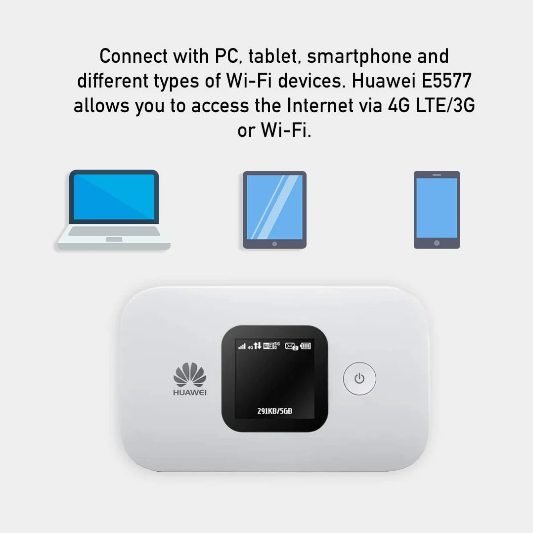 Huawei E5577 Point d'accès Wi-Fi Portable Cat 4 Débloqué Blanc