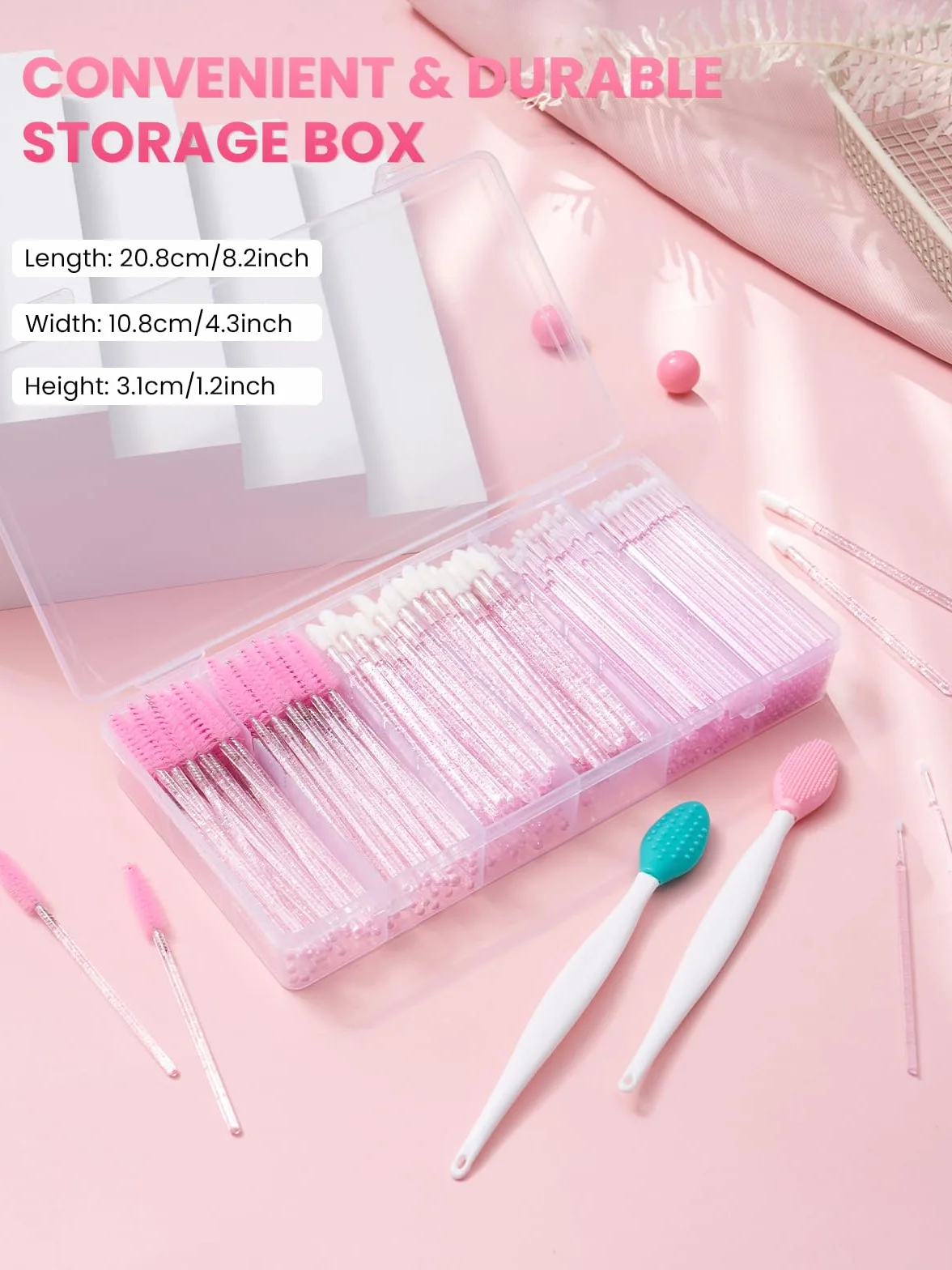 Jetables Cils Lèvres Brosses Nettoyage 302PCS Goupillon Cils Sourcil Micro Applicateurs