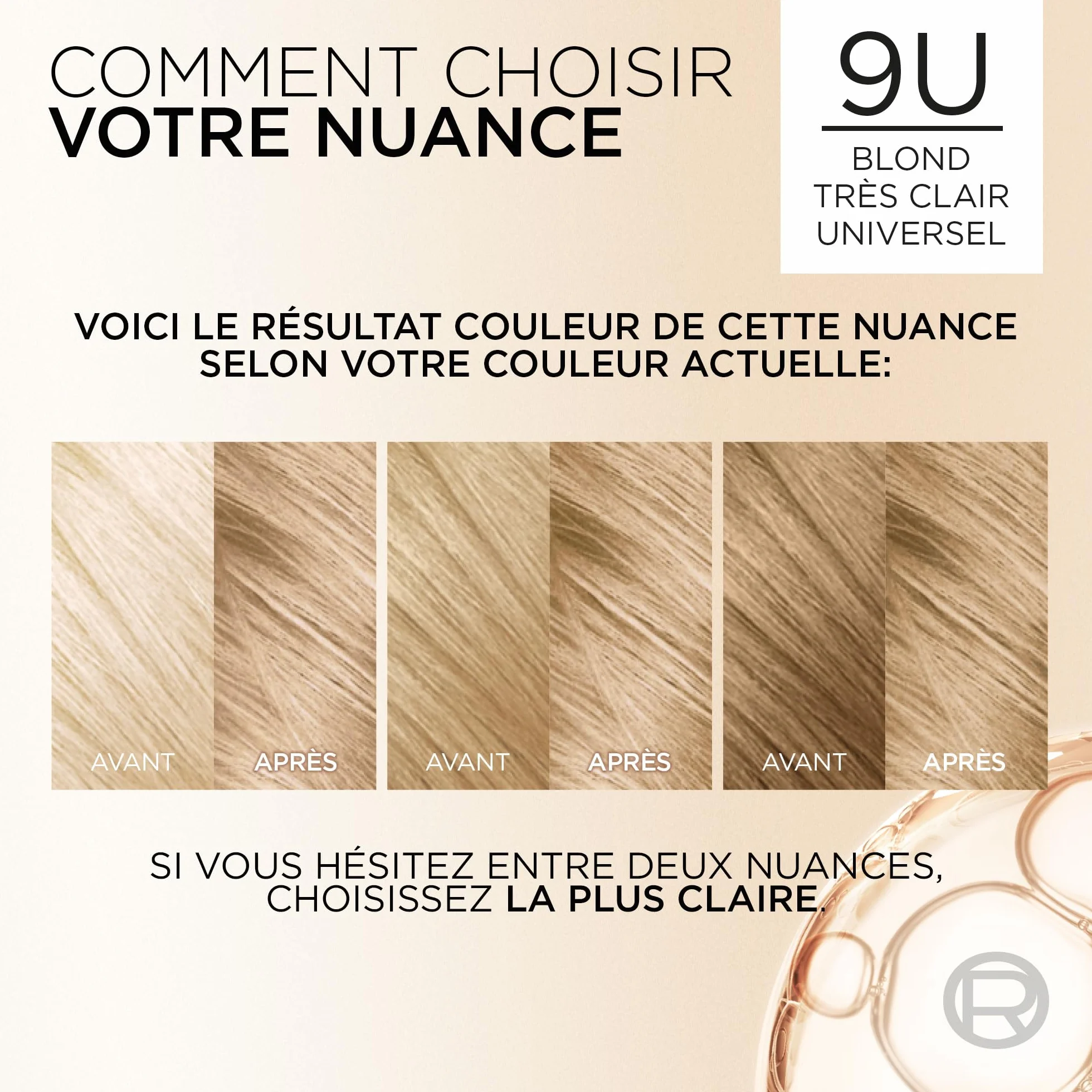 L’ORÉAL PARIS Excellence Crème Universal Nudes Coloration Cheveux Permanente Blond Très Clair Universel (9U) 100% Cheveux Blancs