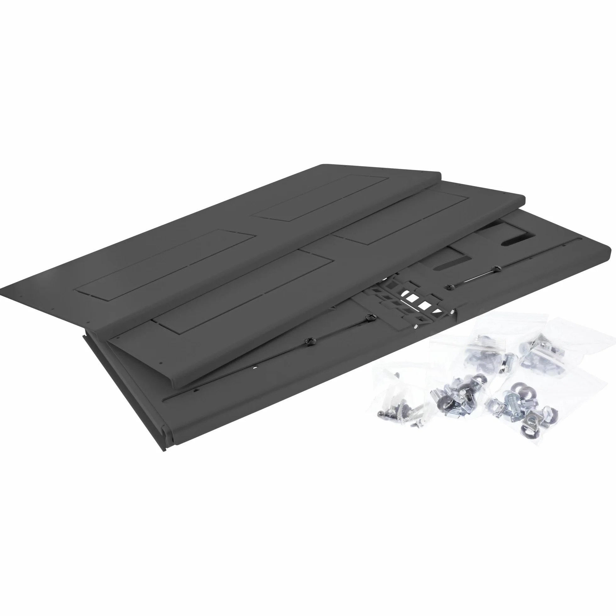 InLine 4HE Rack Mural avec Couvercle Noir 48 cm