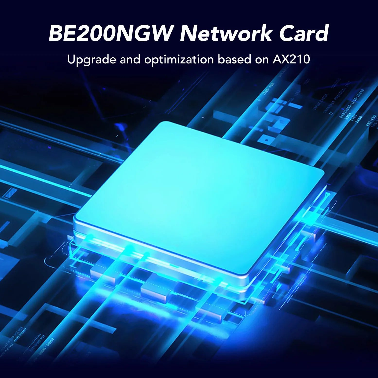 Fockety Carte WiFi 7 PCIe, Adaptateur Réseau Tri-Bande 574 Mbps 2400 Mbps 5800, Carte WiFi M.2 avec Bluetooth 5.4 pour Ordinateur 10 11 OS (7 avec antenne et Support)