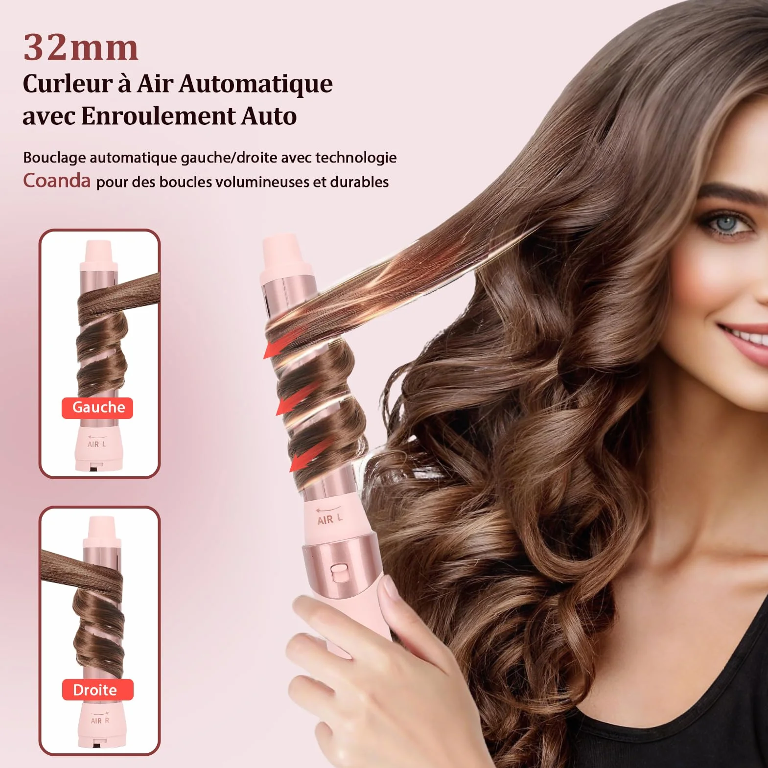 Sonew 6 en 1 FlexStyle Air Styling & Drying System, Séchoir Puissant avec Fer à Boucler Automatique