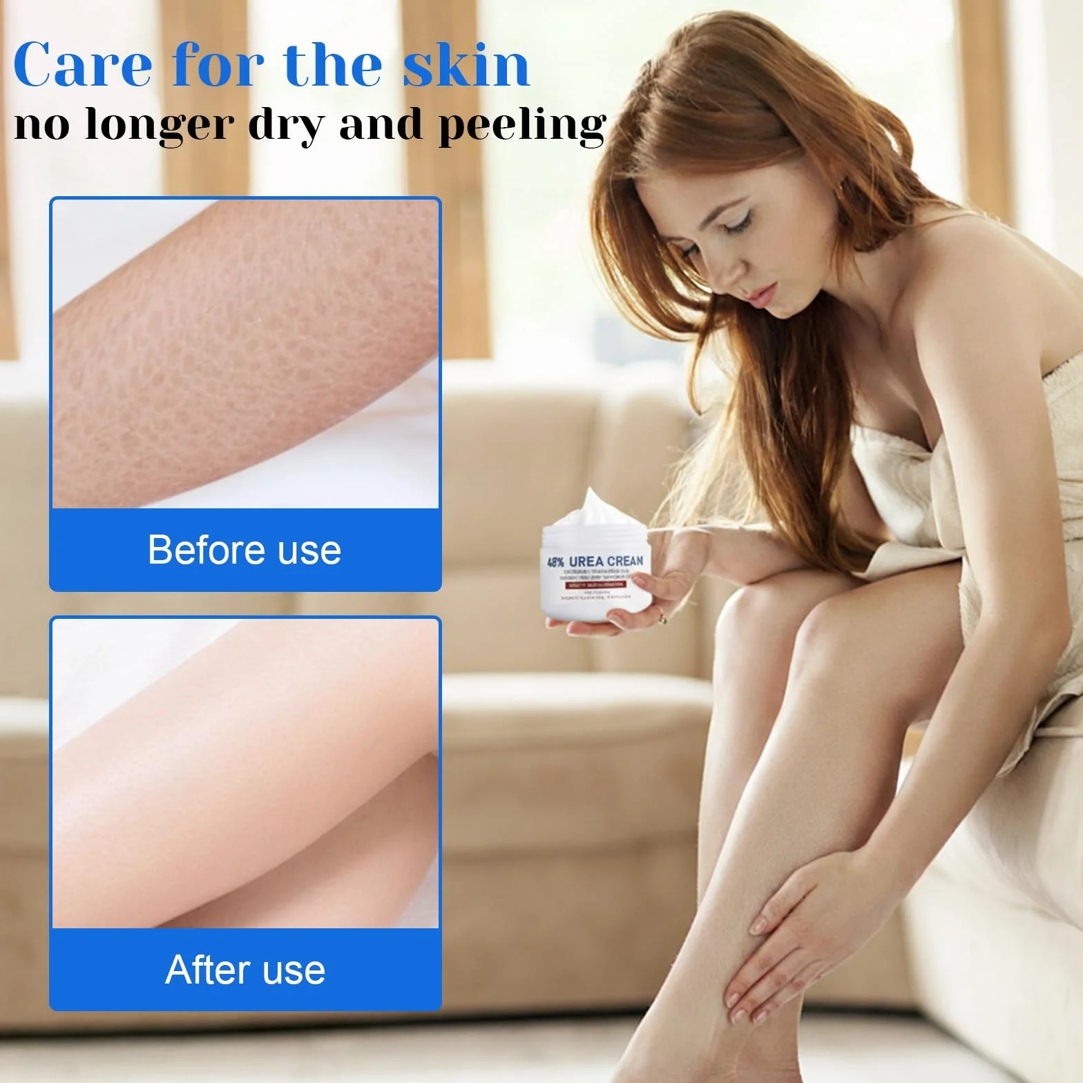 Crème à l'Urée 40% pour Pieds Très Secs et Abîmés, Hydratante et Cicatrisante, 150g