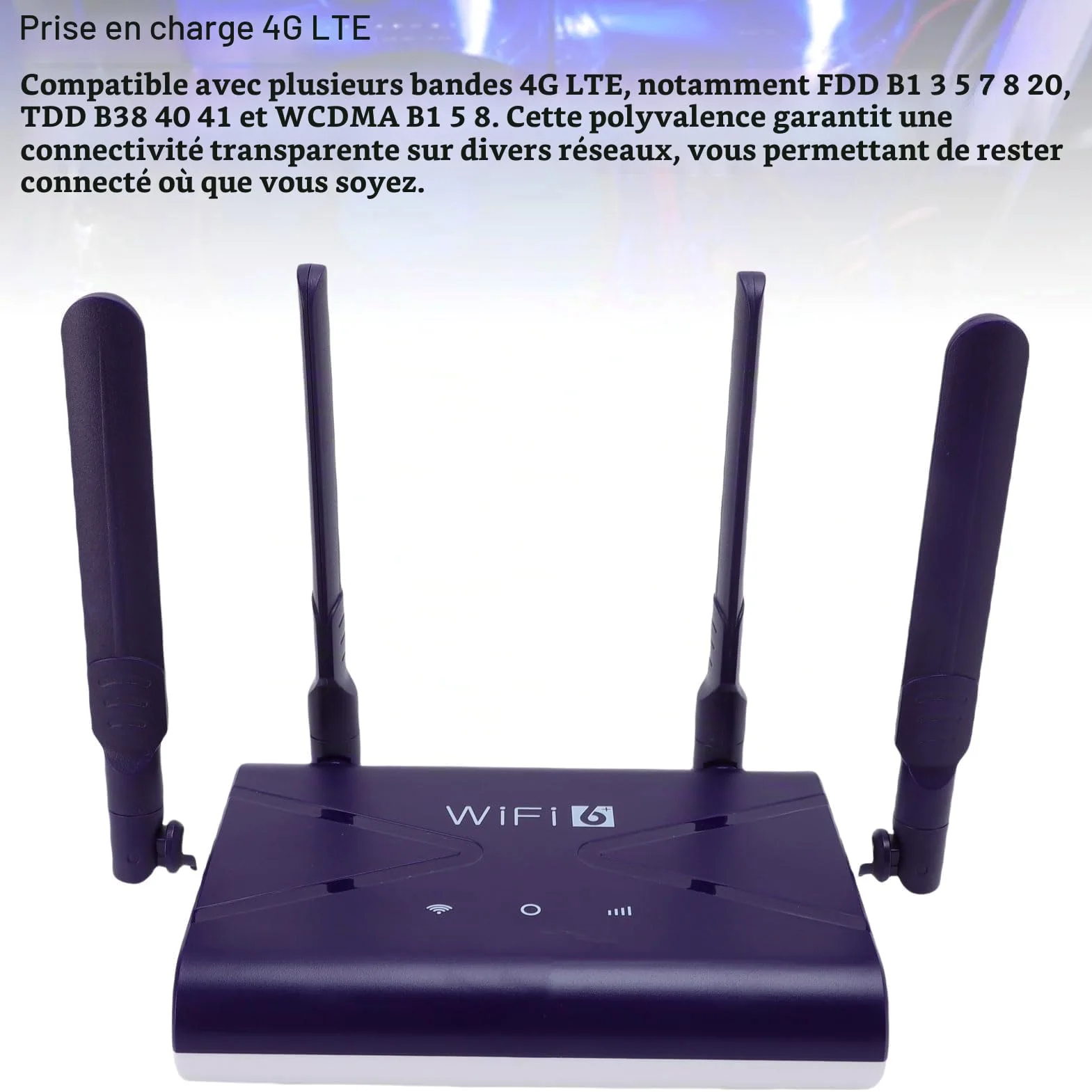 Dpofirs Routeur de Jeu WiFi 6, Routeur 4G 5G LTE avec Fente de Carte SIM jusqu'à 32 Appareils, Adaptateur Réseau sans Fil à Haute Vitesse de 300 Mbps pour Ordinateur Portable PC